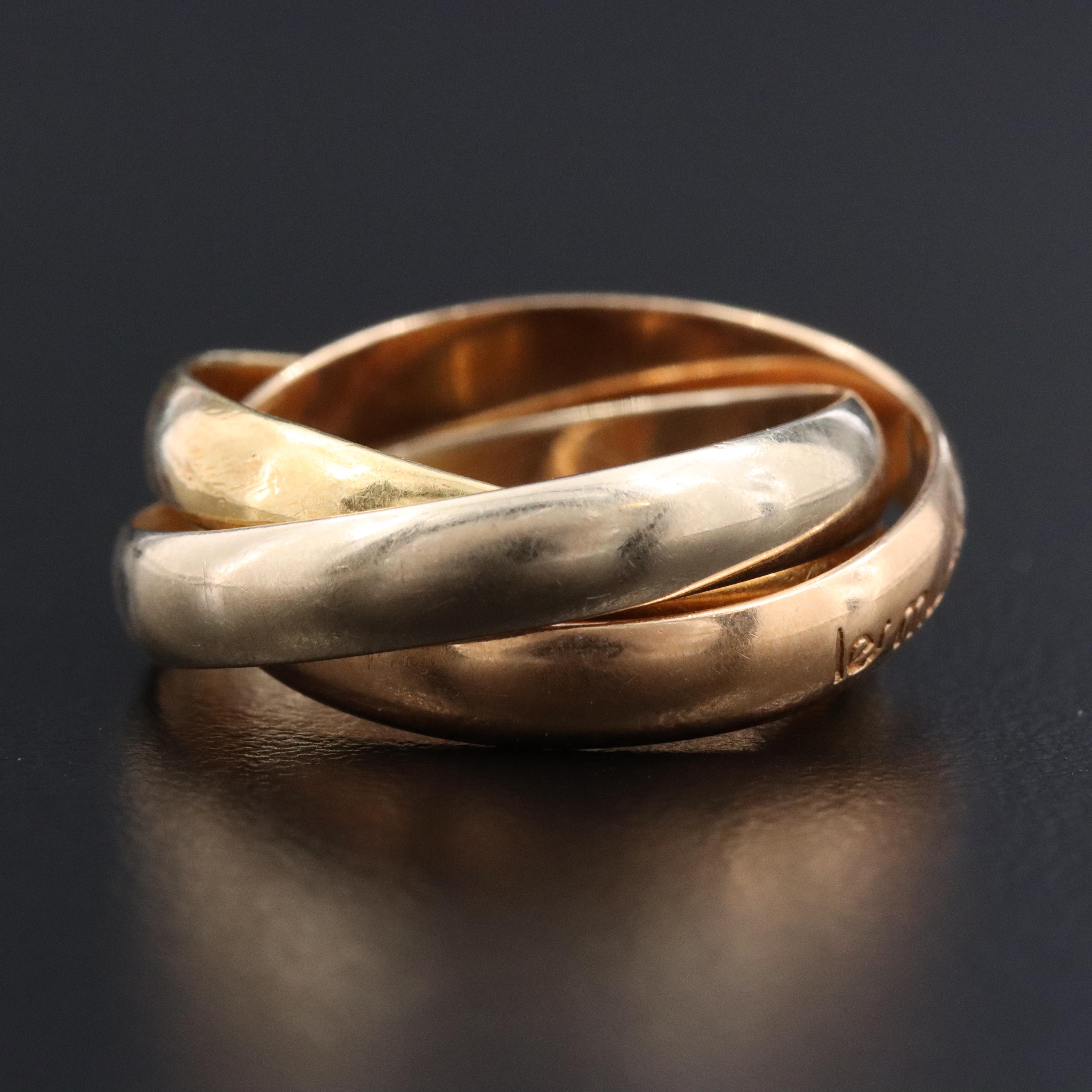 Cartier Must de Cartier 18K Tri-Color Trinity Ring