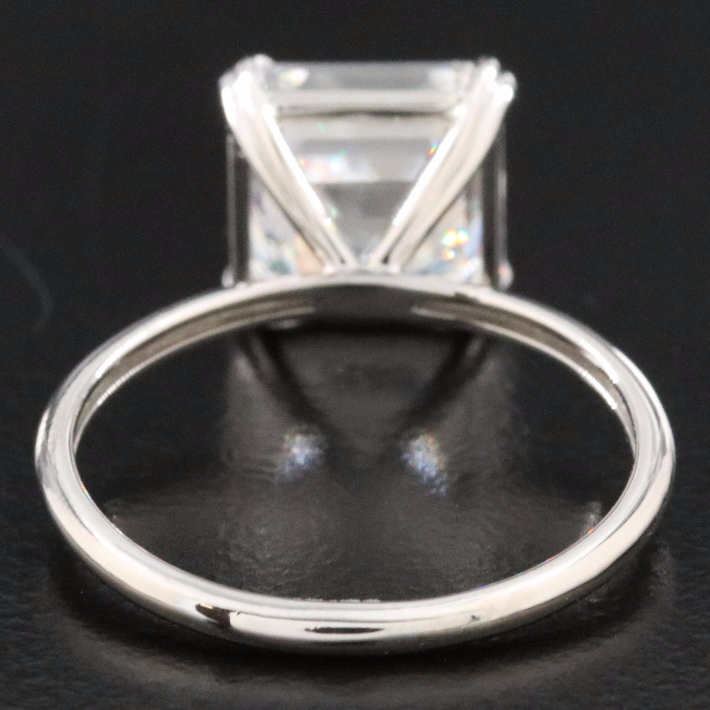 Platinum 4.52 CT Lab Grown Diamond Ring with IGI Report