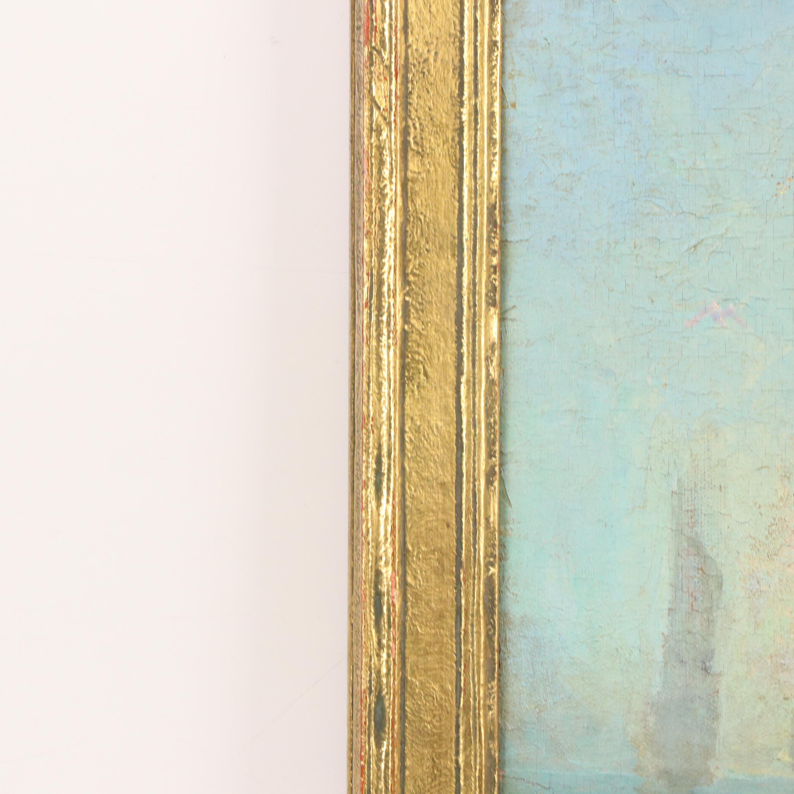 William A. Kinnicutt Maritime Oil Painting of Sailboats, Circa 1900