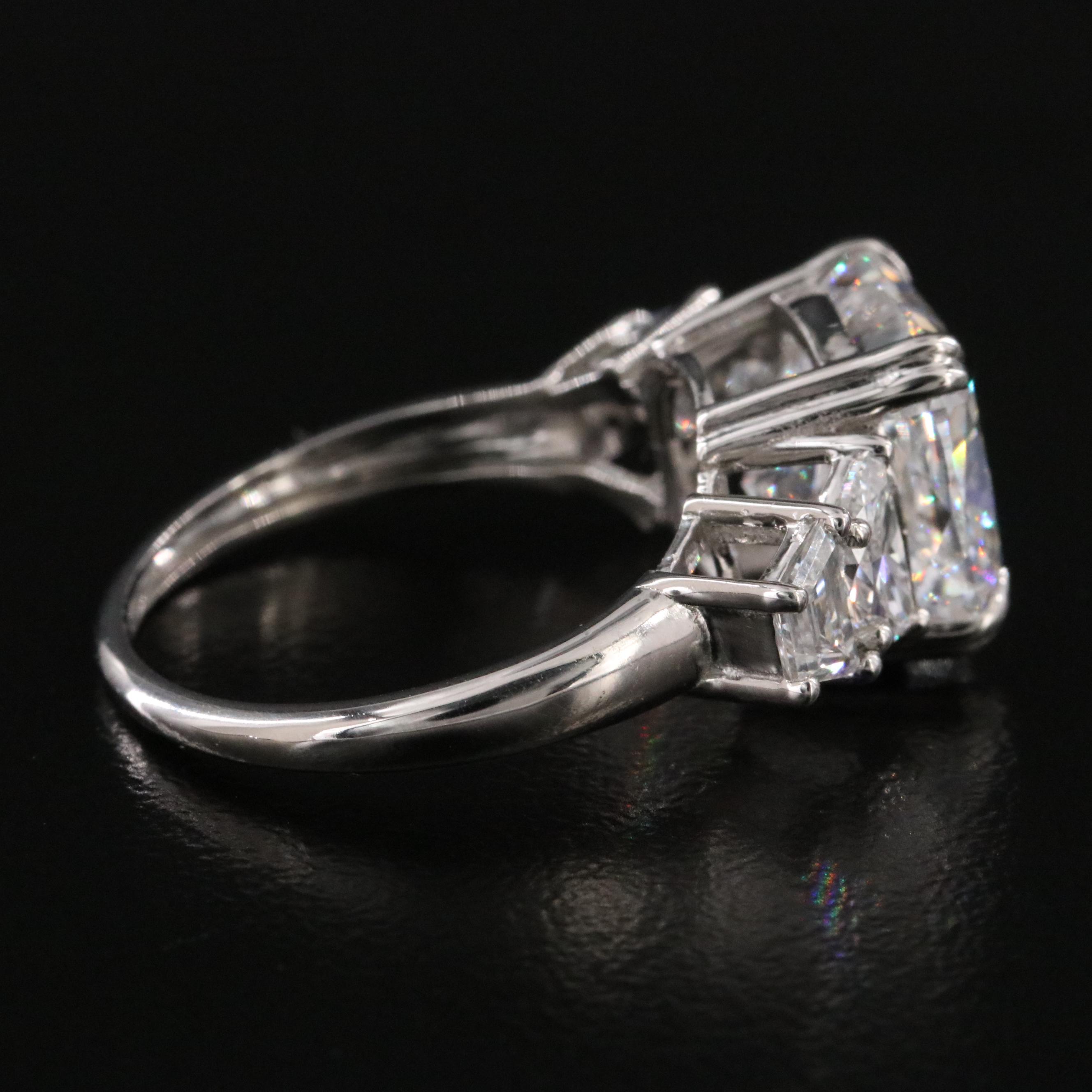 Platinum 6.25 CTW Lab Grown Diamond Ring with IGI Report
