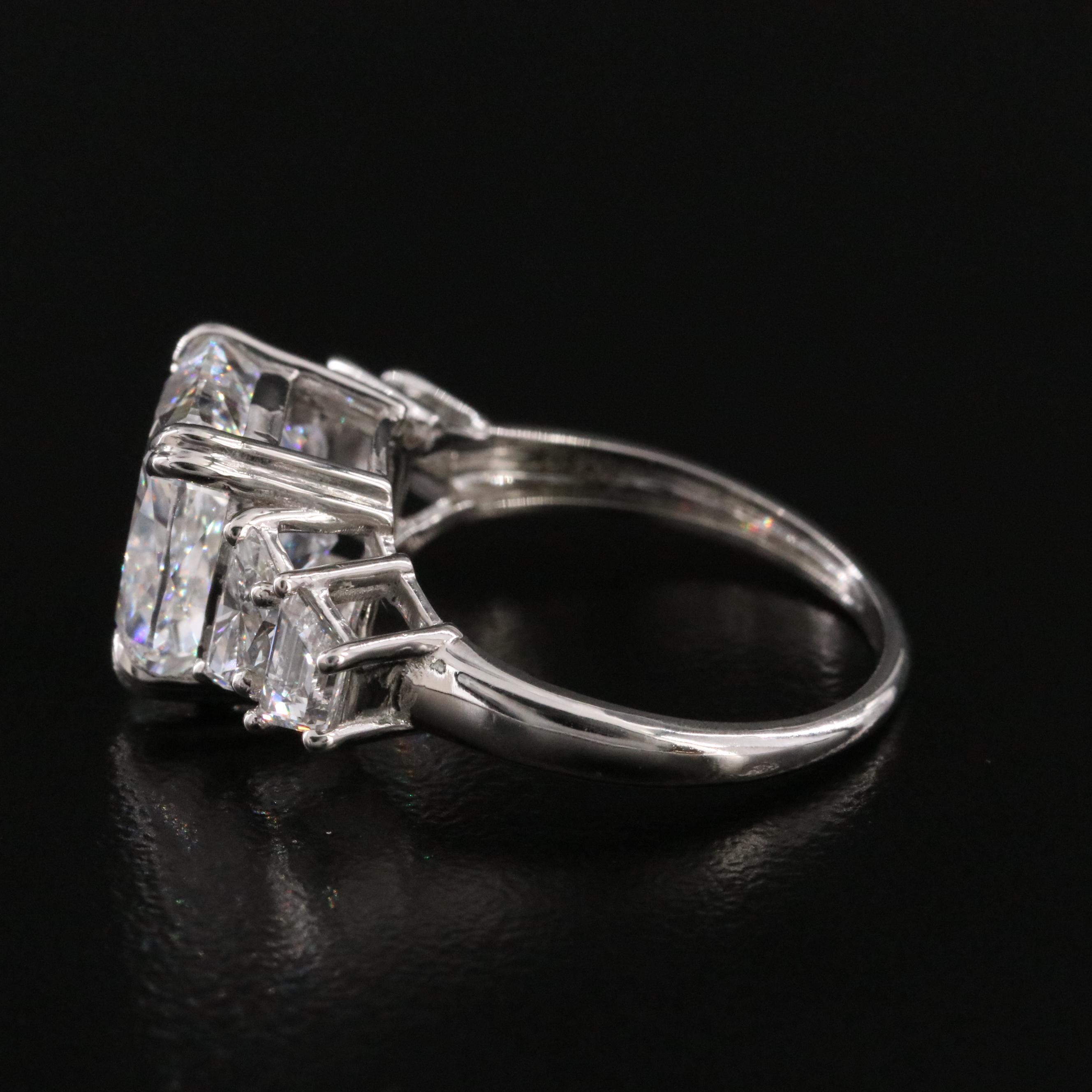 Platinum 6.25 CTW Lab Grown Diamond Ring with IGI Report