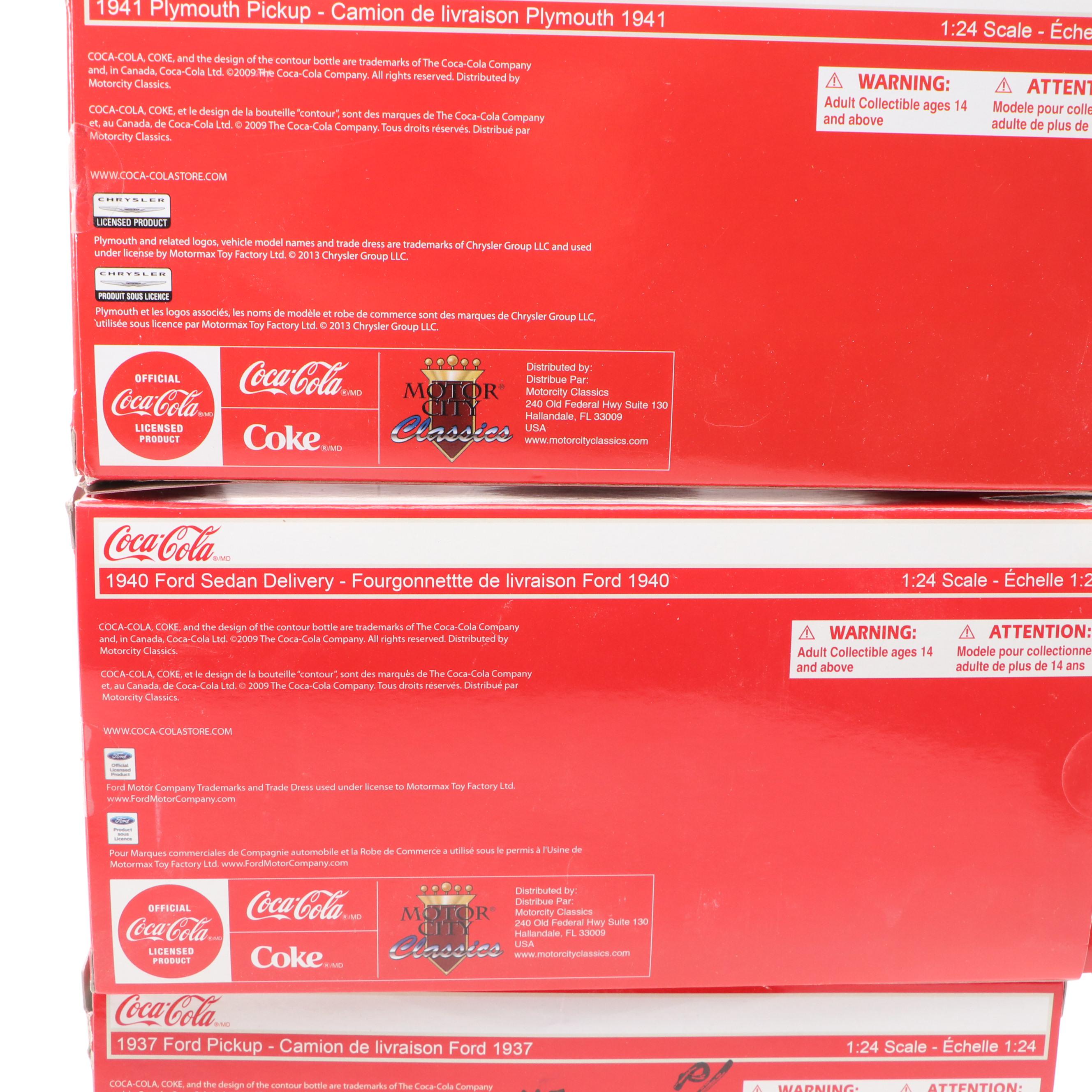 Motorcity Classics "1941 Plymouth Pickup" and More Coca-Cola Model Cars