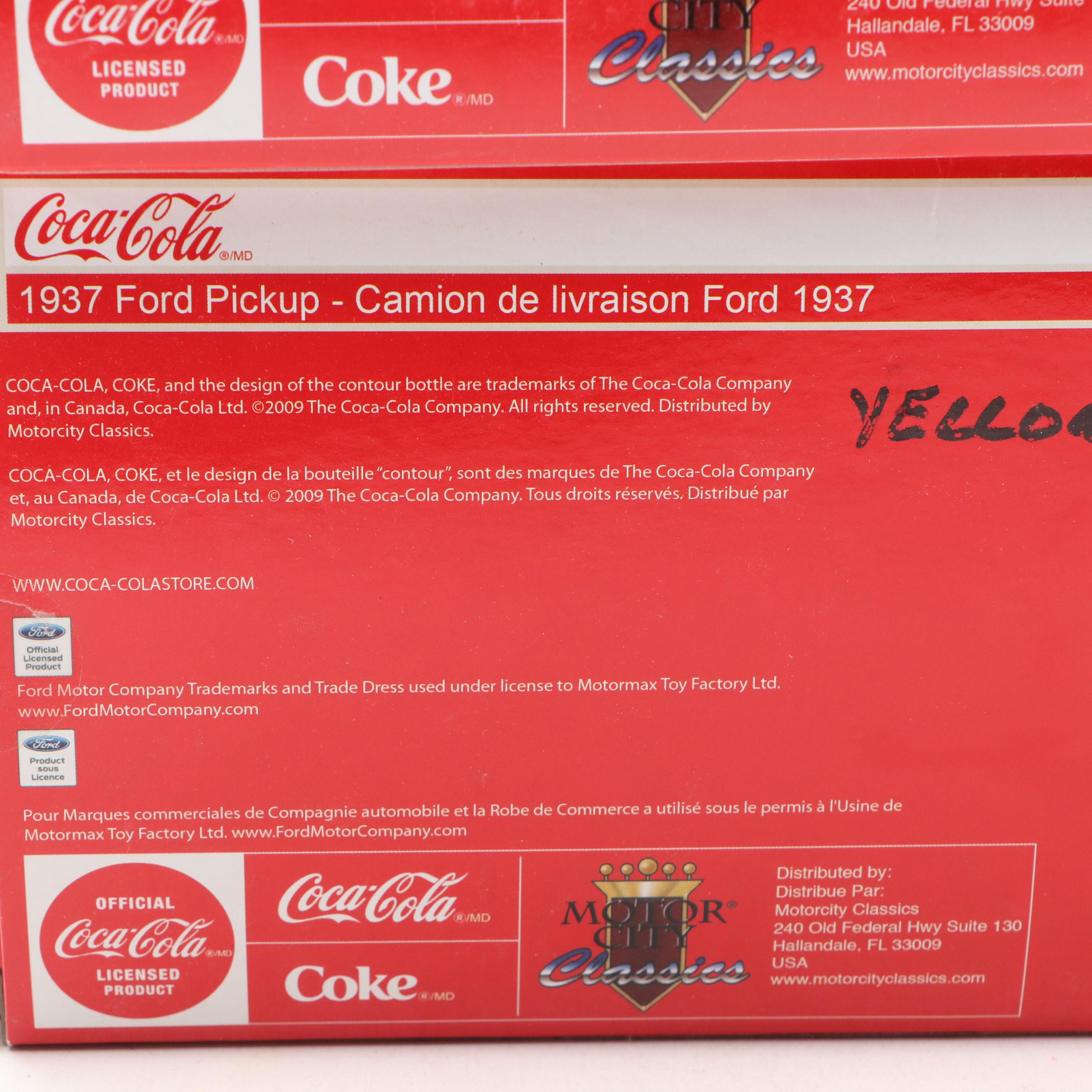 Motorcity Classics "1941 Plymouth Pickup" and More Coca-Cola Model Cars