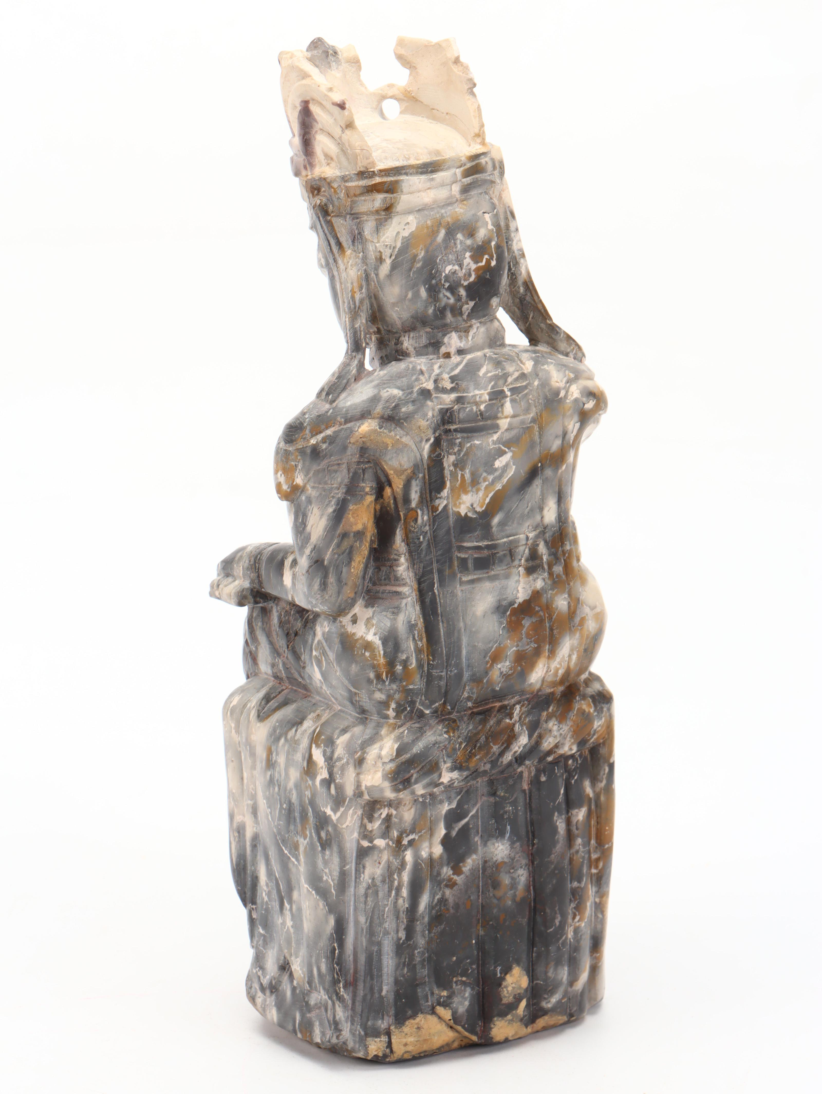 Korean Carved Soapstone "Maitreya" Figurine