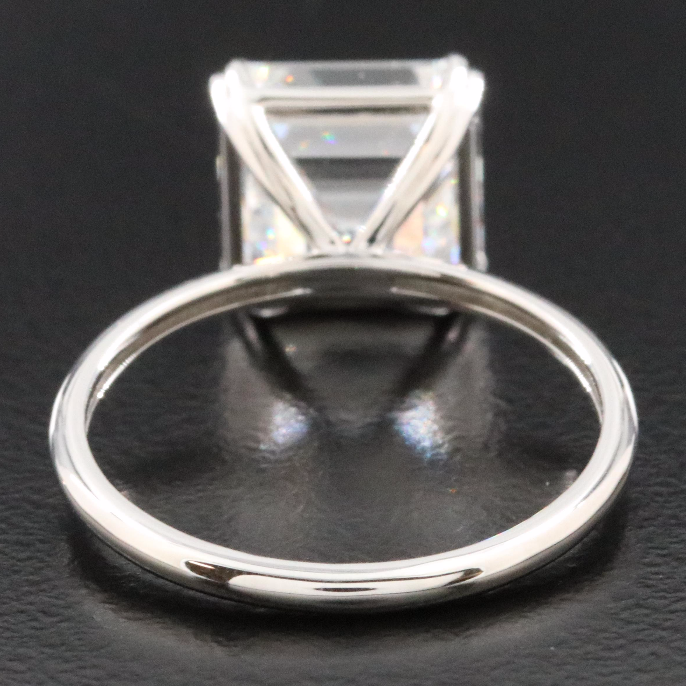 Platinum 4.56 CT Lab Grown Diamond Solitaire Ring with IGI Report