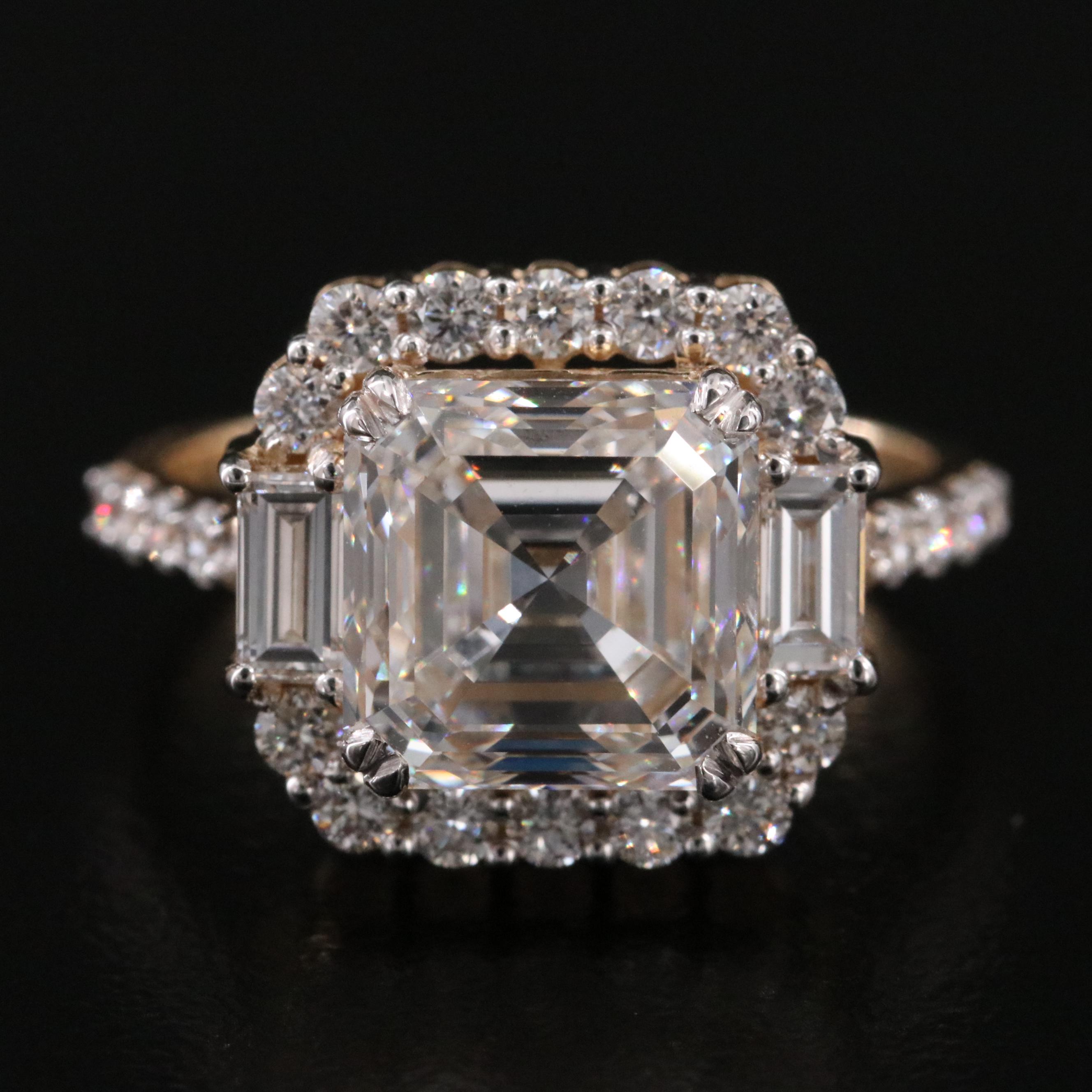 14K 5.41 CTW Lab Grown Diamond Ring with IGI Report