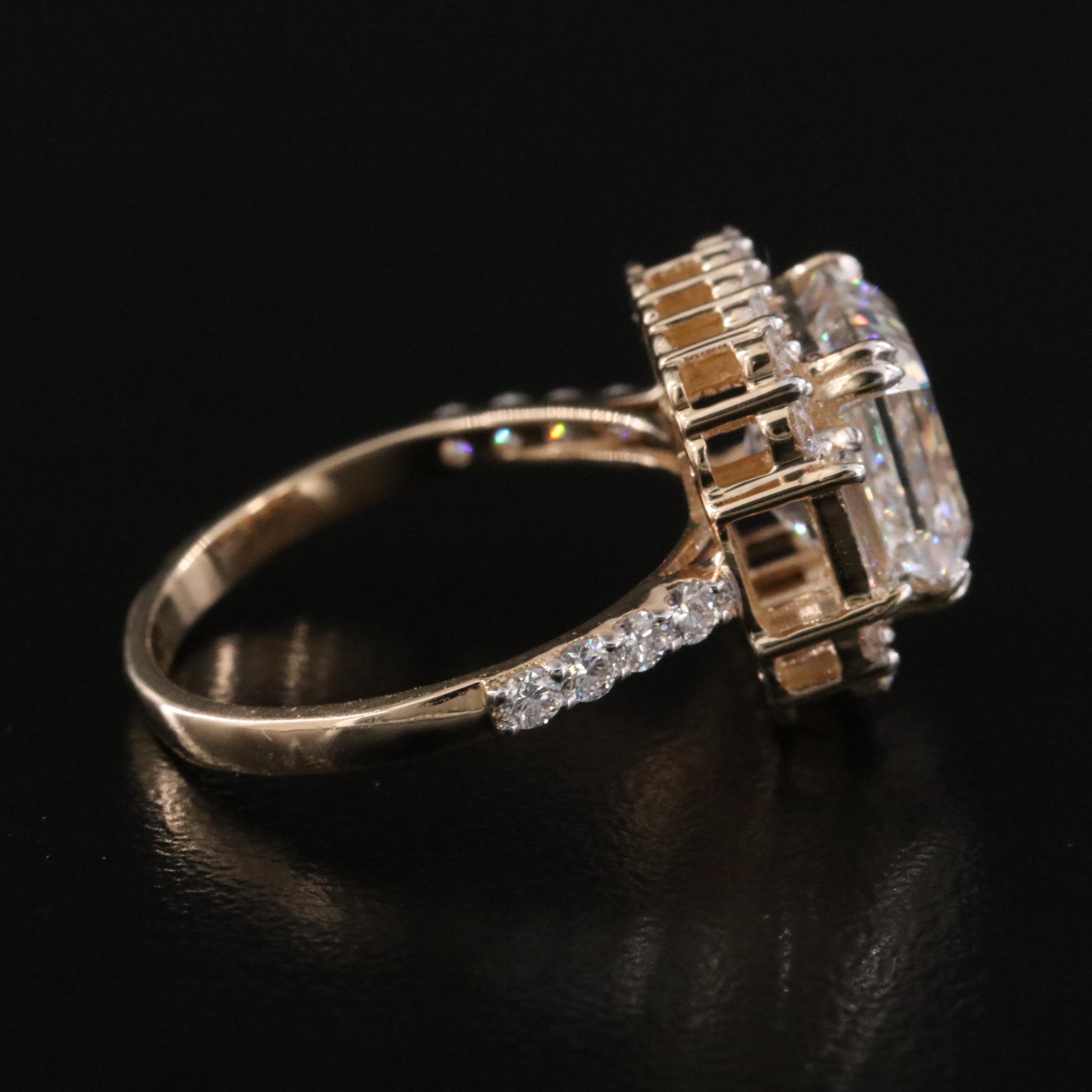 14K 5.41 CTW Lab Grown Diamond Ring with IGI Report