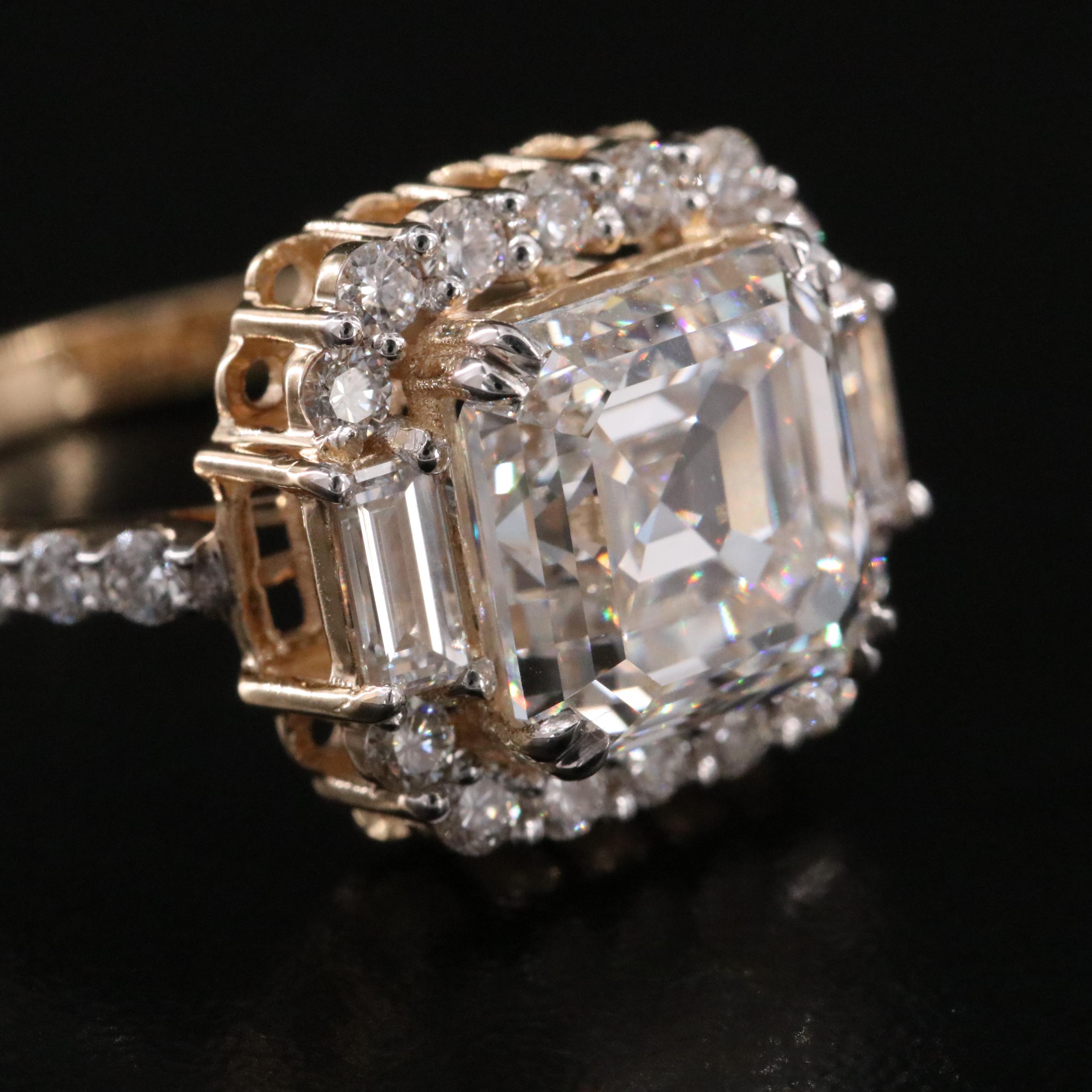 14K 5.41 CTW Lab Grown Diamond Ring with IGI Report