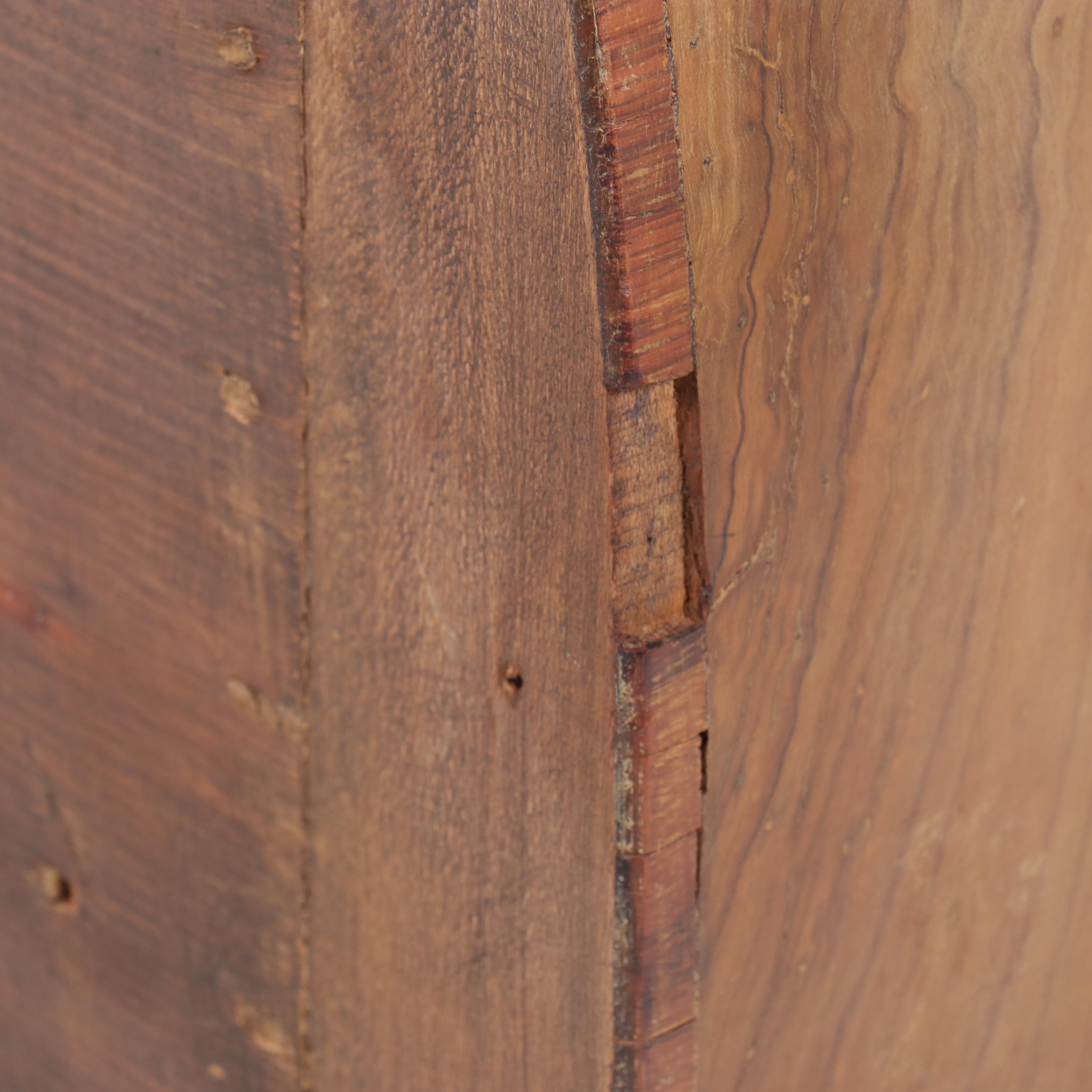French Louis XV Style Cherry Root Wood Bombé Chest, Antique