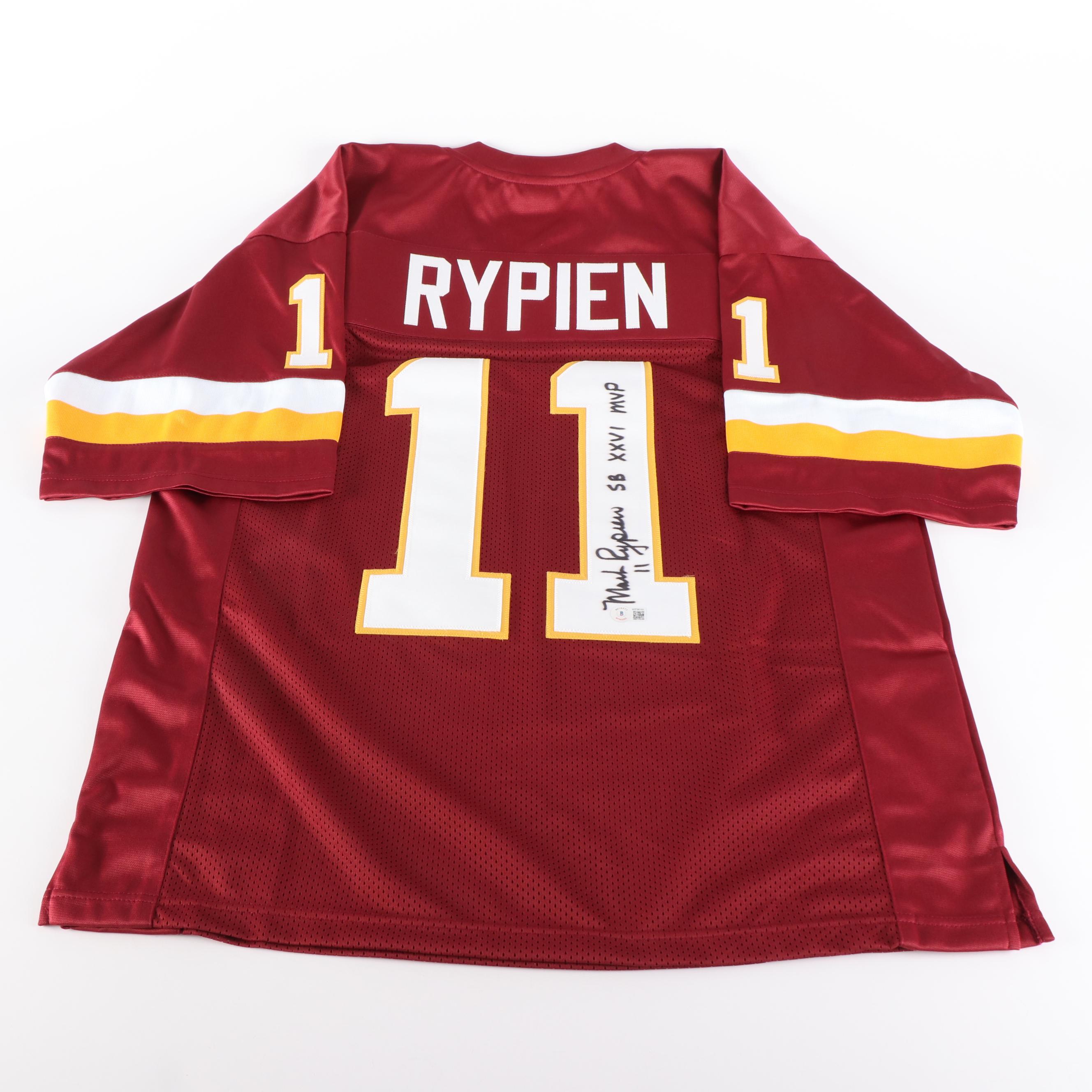 Mark Rypien Signed “SB XXVI MVP” Washington Redskins Football Jersey, Beckett