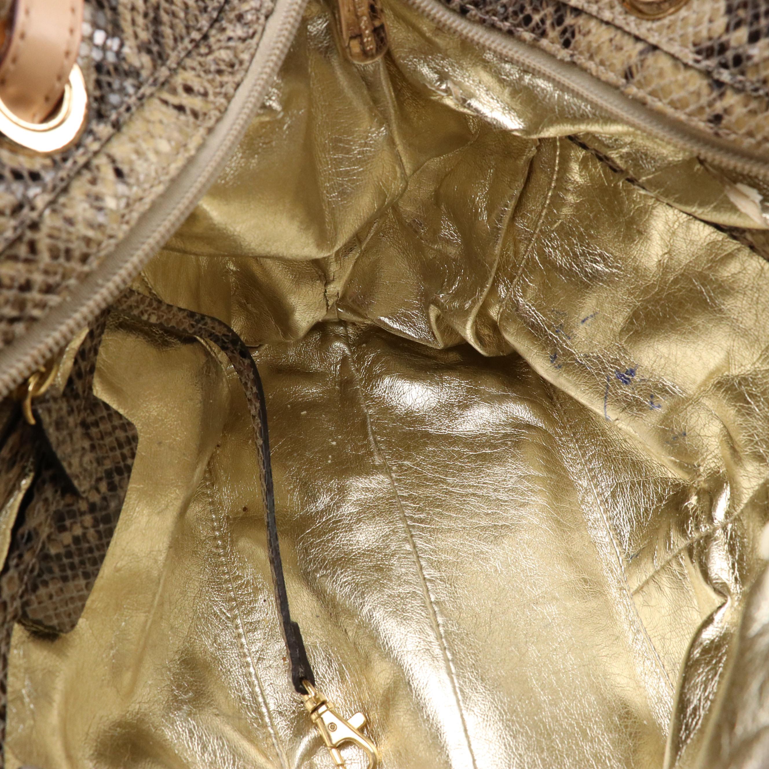 MICHAEL Michael Kors Python Print Shoulder Bag and Brahmin Lizard Embossed Bag