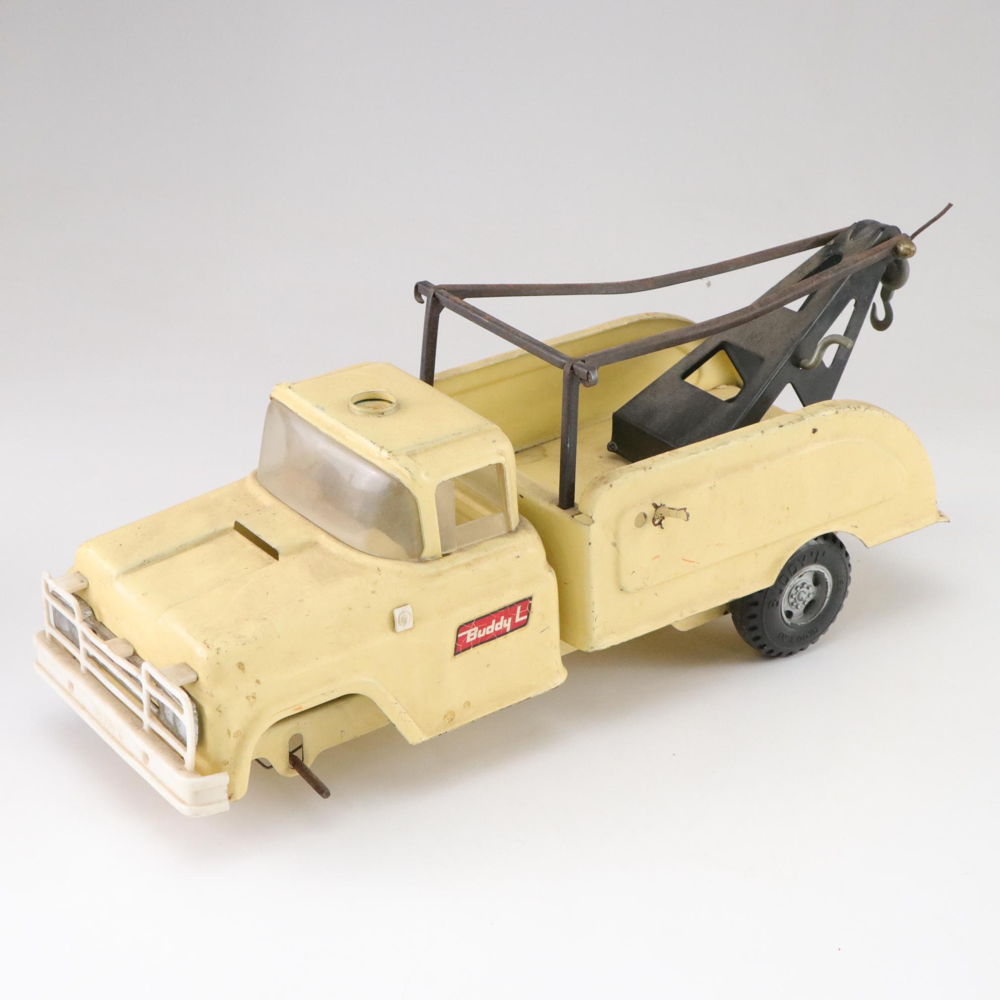 Pressed Metal Tow Truck, Ice Cream Van & Other Toy Trucks