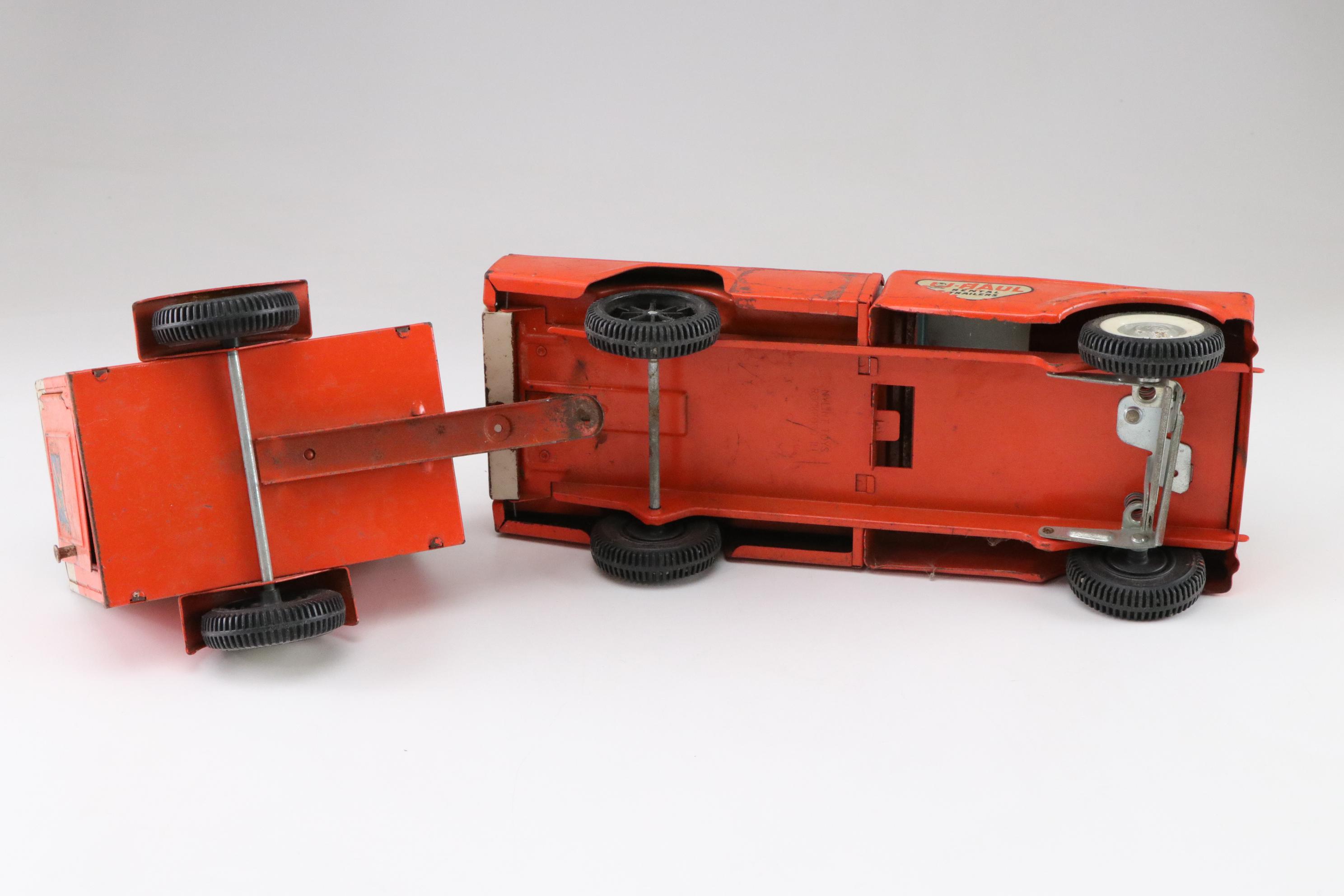 Pressed Metal Tow Truck, Ice Cream Van & Other Toy Trucks