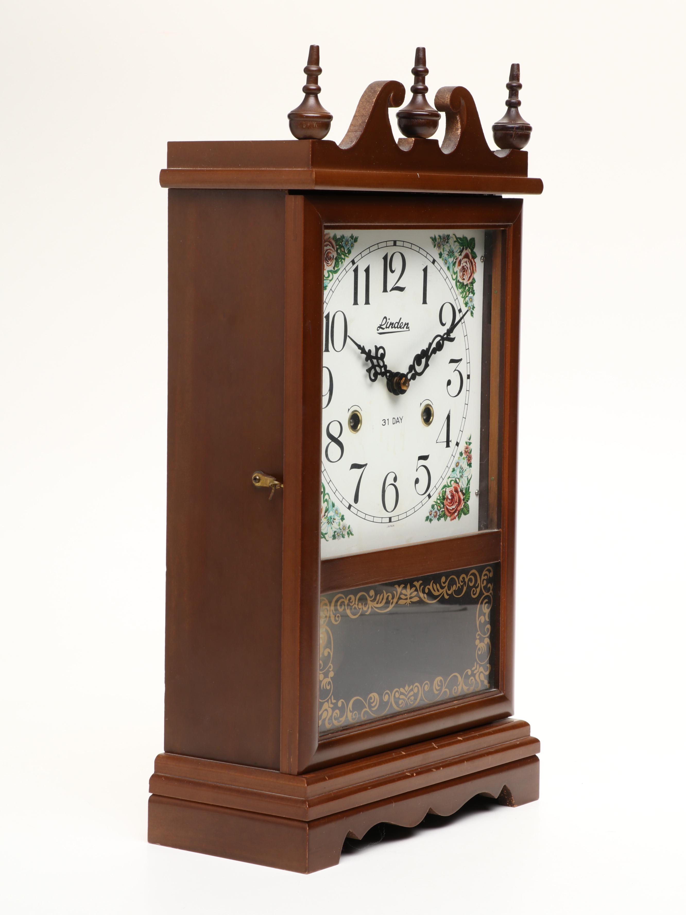 Linden Wooden 31 Day Wall Clock