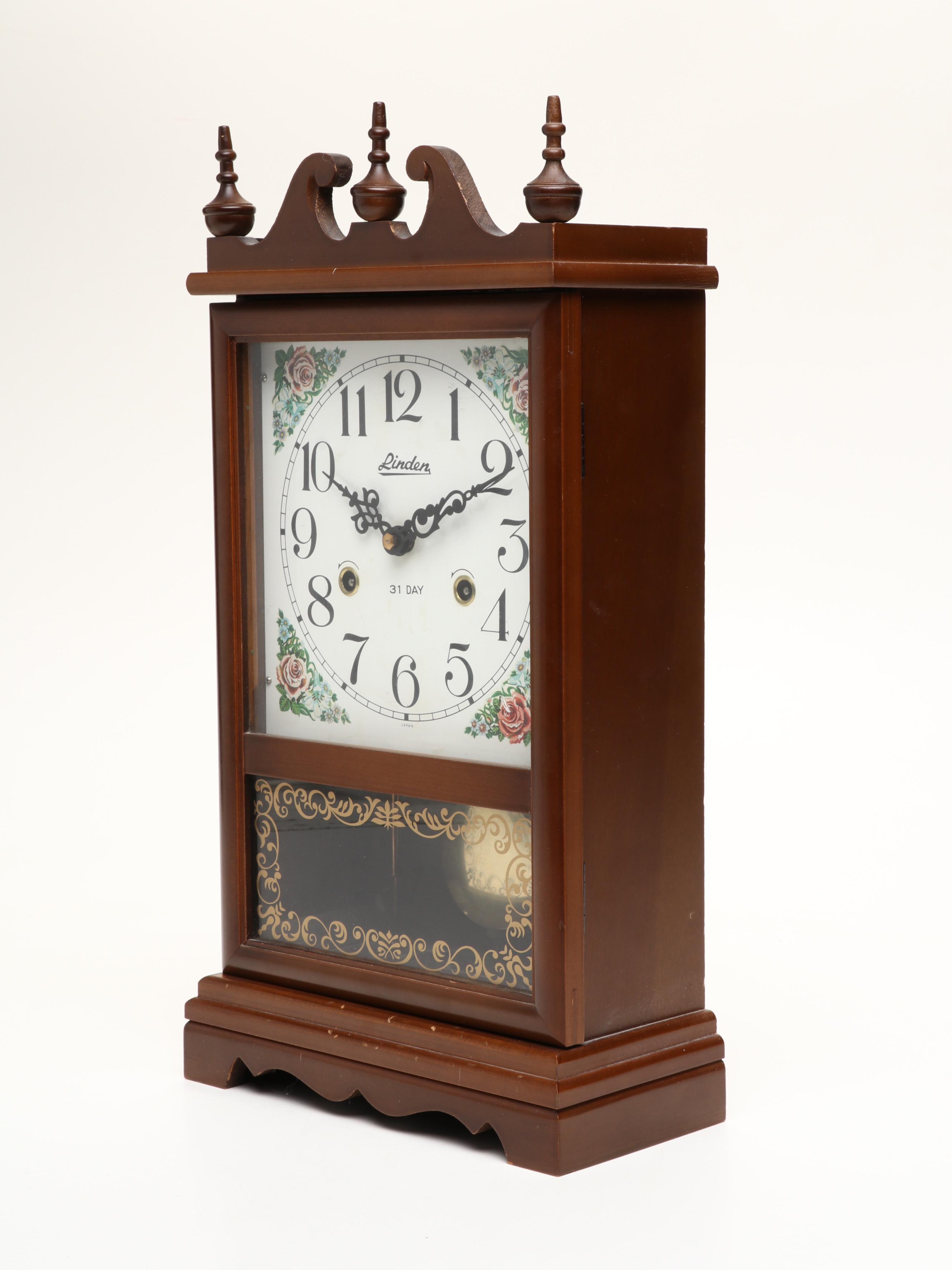 Linden Wooden 31 Day Wall Clock