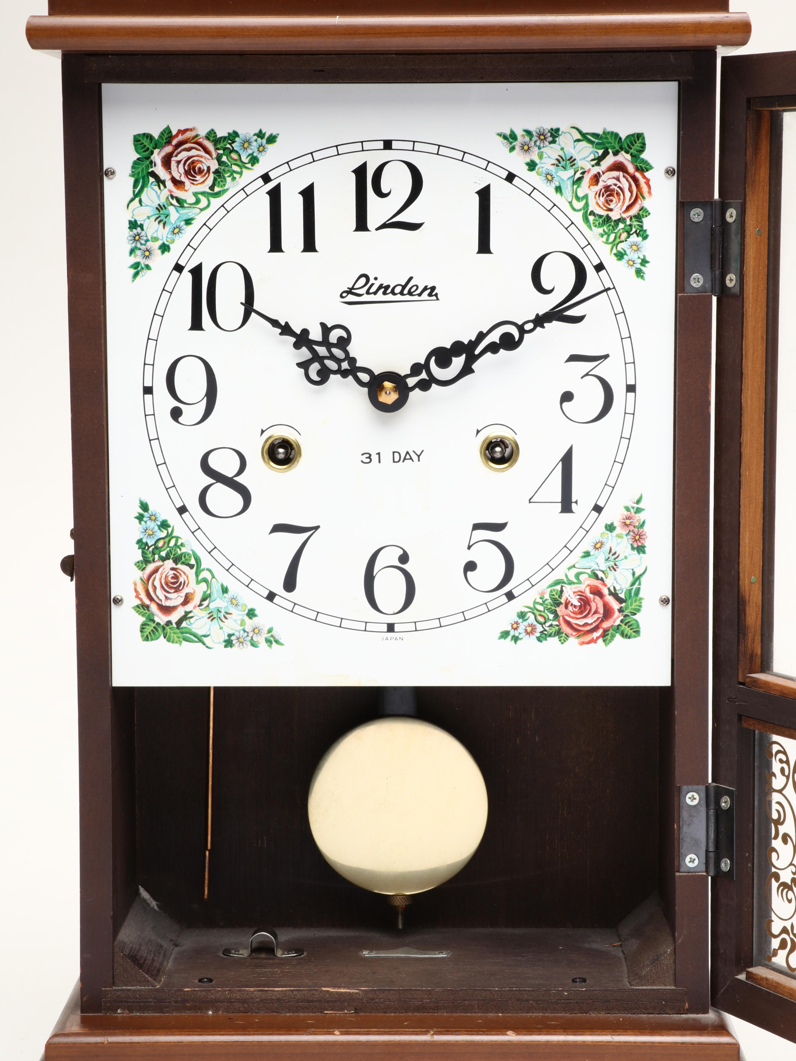 Linden Wooden 31 Day Wall Clock