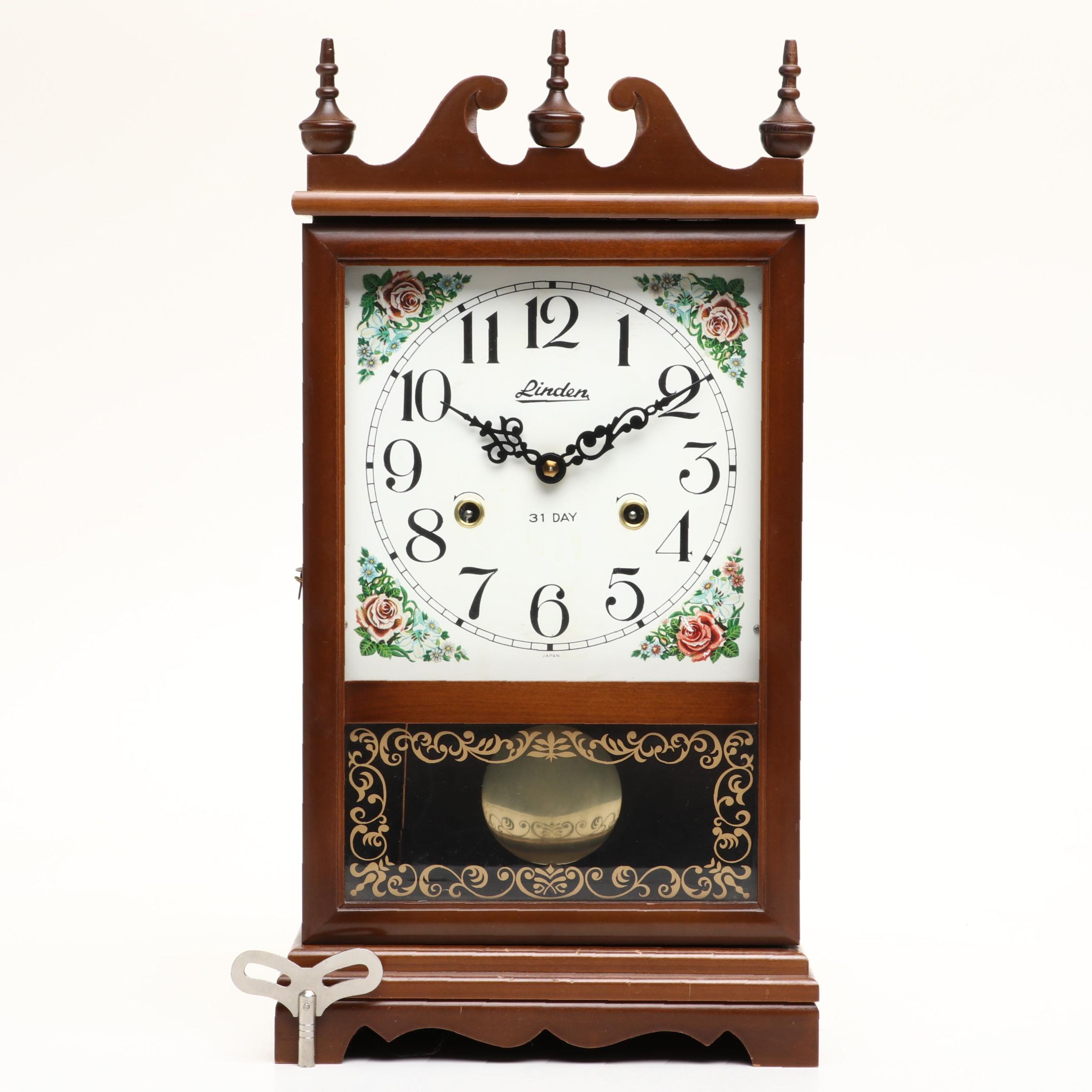 Linden Wooden 31 Day Wall Clock