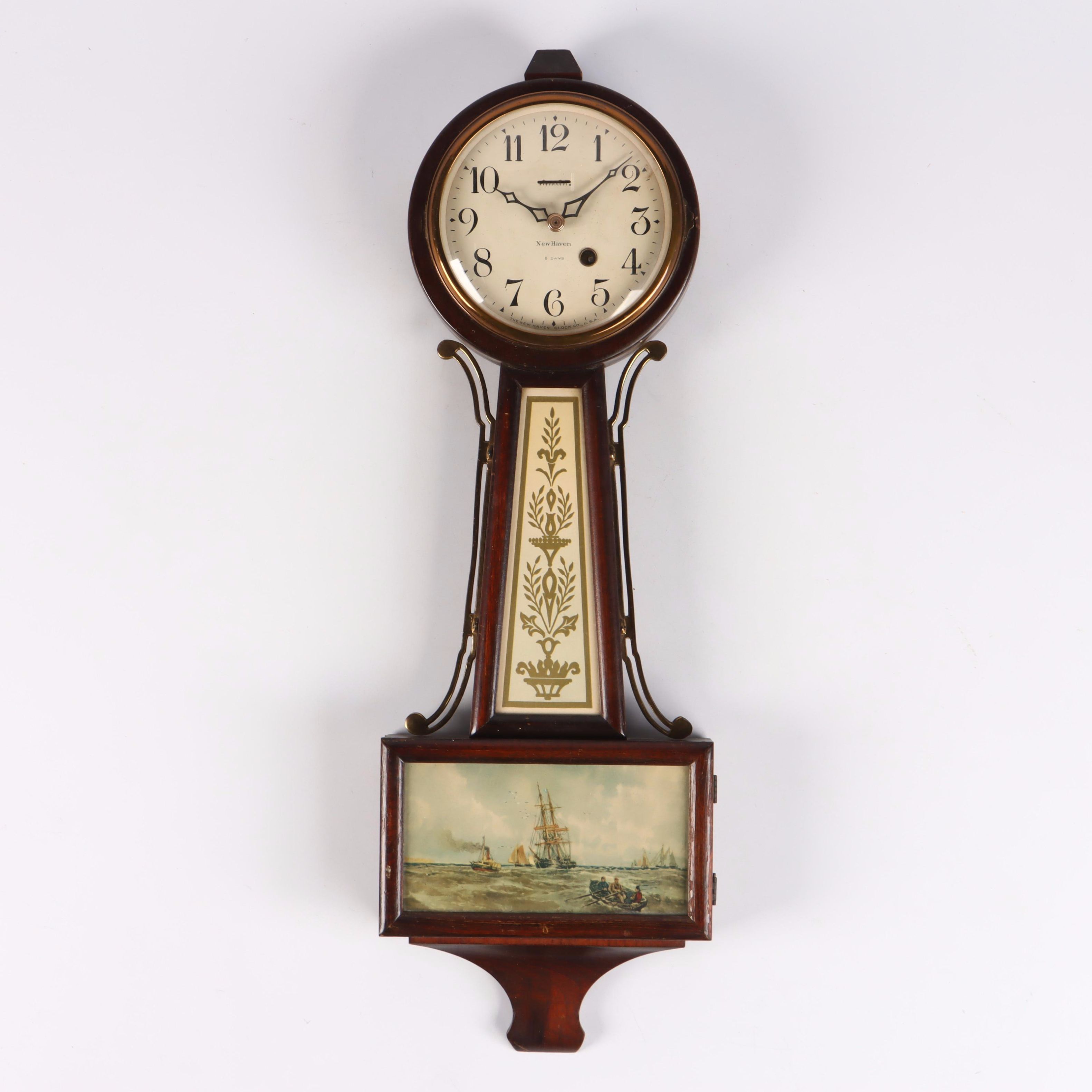 The New Haven Clock Co. Banjo Clock, Early to Mid-20th Century
