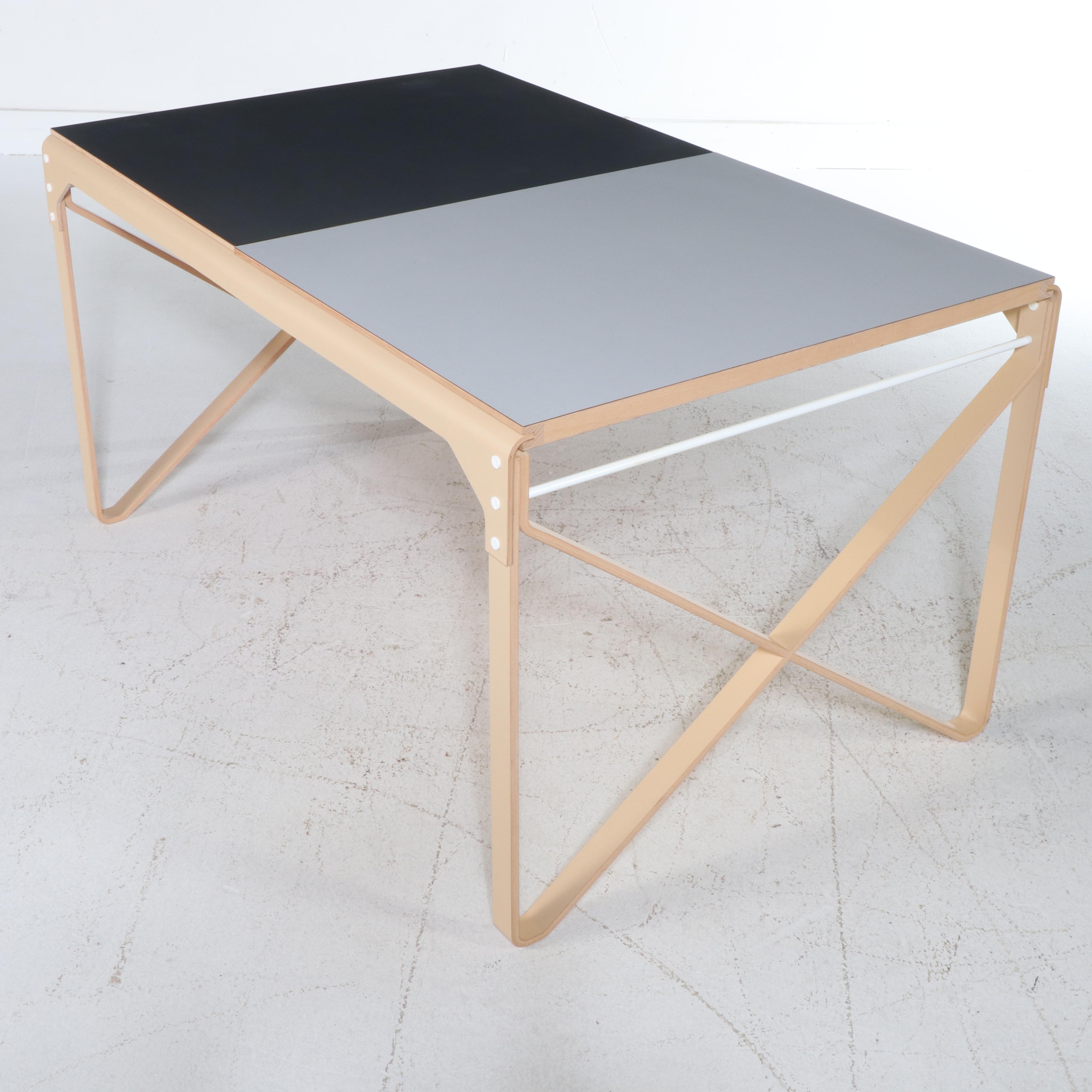 Lars Liljekvist "Extra" Danish Modern Wood Dining Table with Reversible Leaves