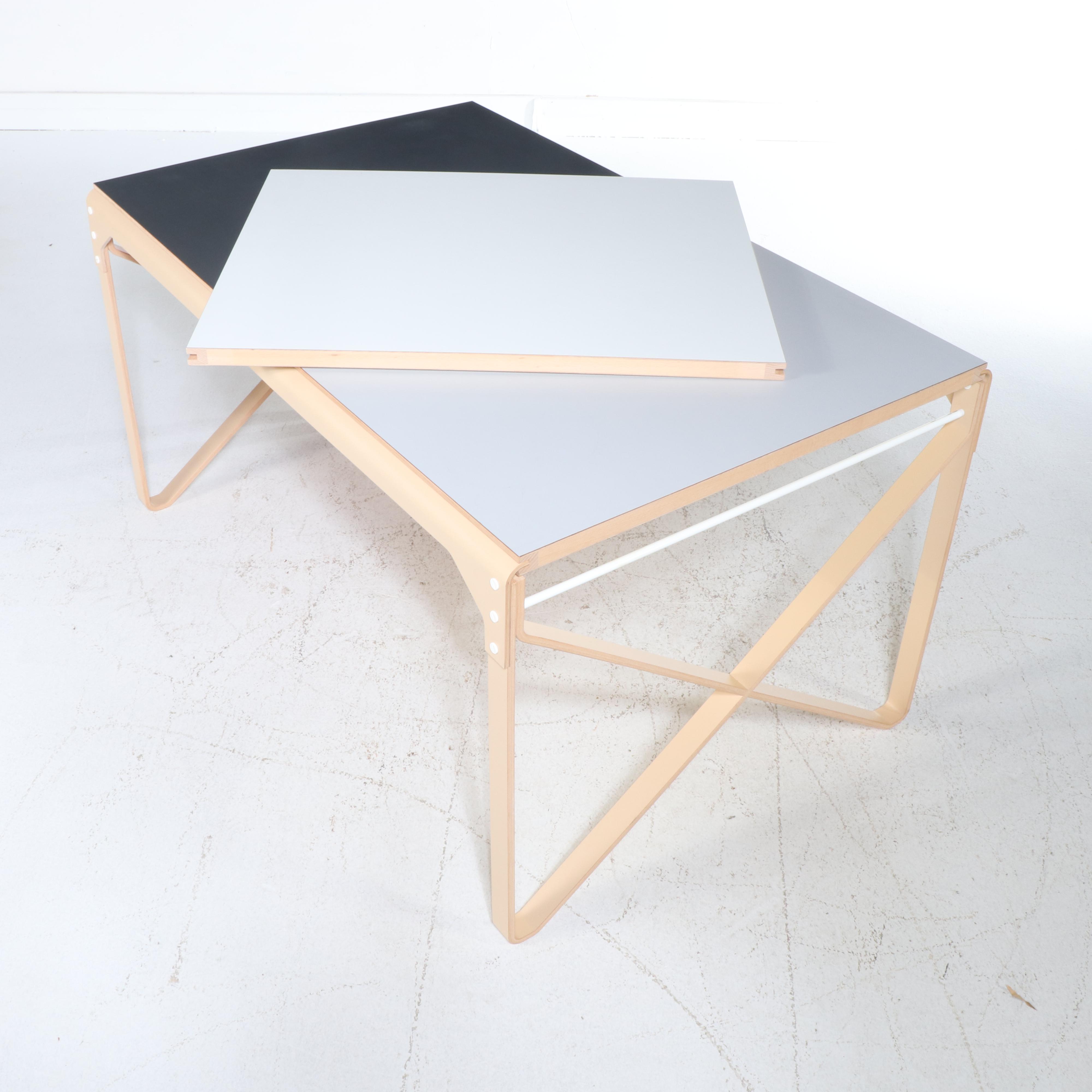 Lars Liljekvist "Extra" Danish Modern Wood Dining Table with Reversible Leaves