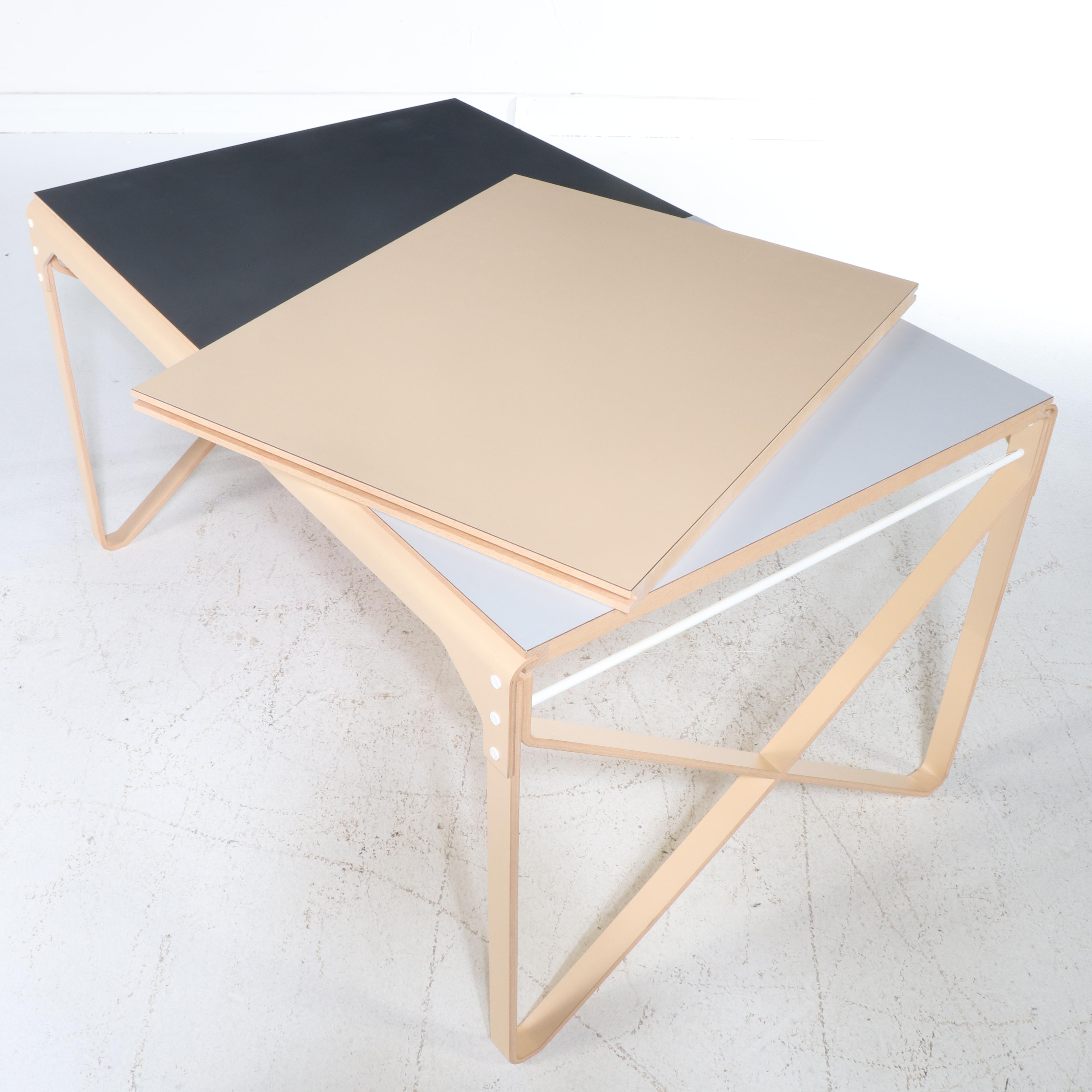 Lars Liljekvist "Extra" Danish Modern Wood Dining Table with Reversible Leaves