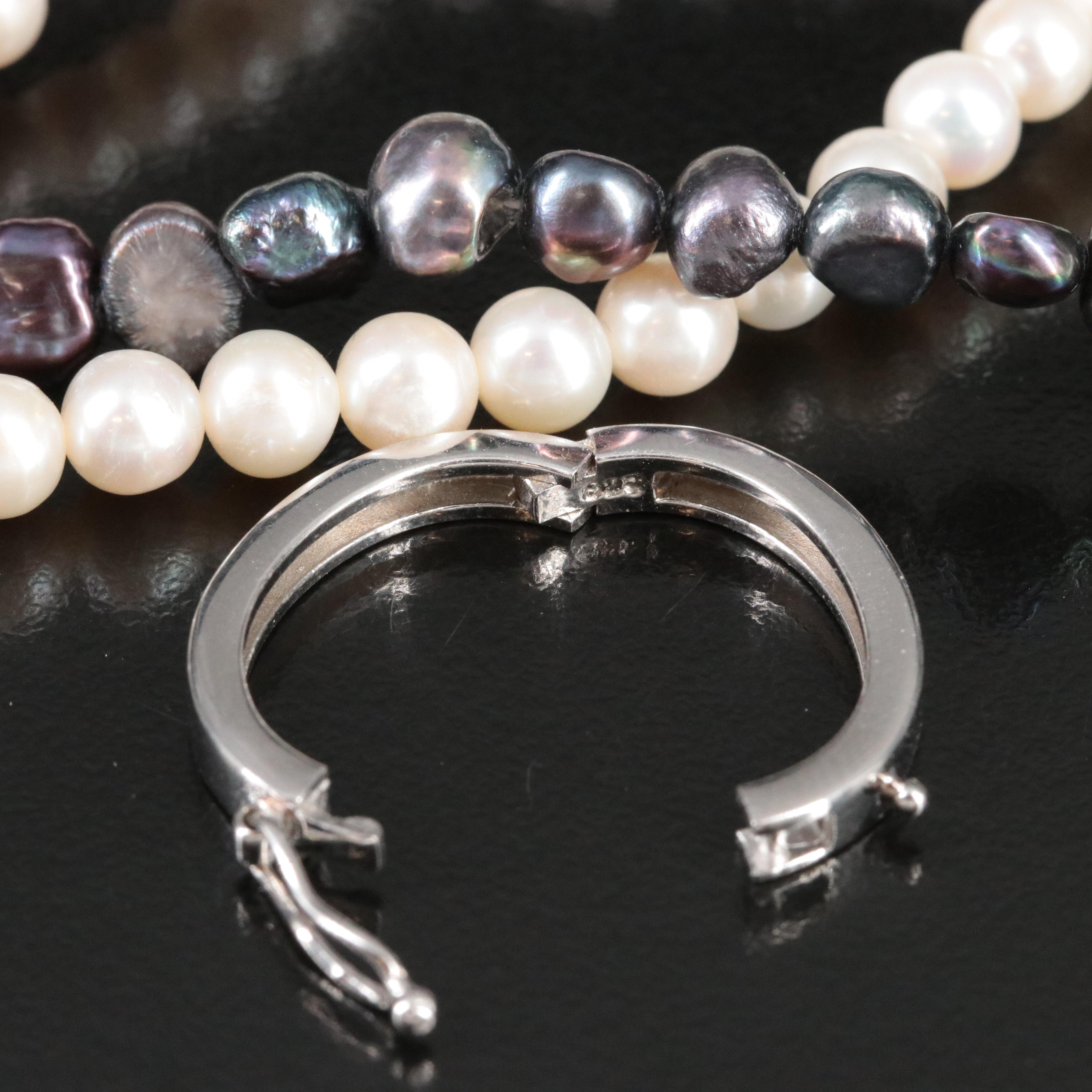 Collection of Pearl Necklaces and Earrings Featuring Honora Pearls