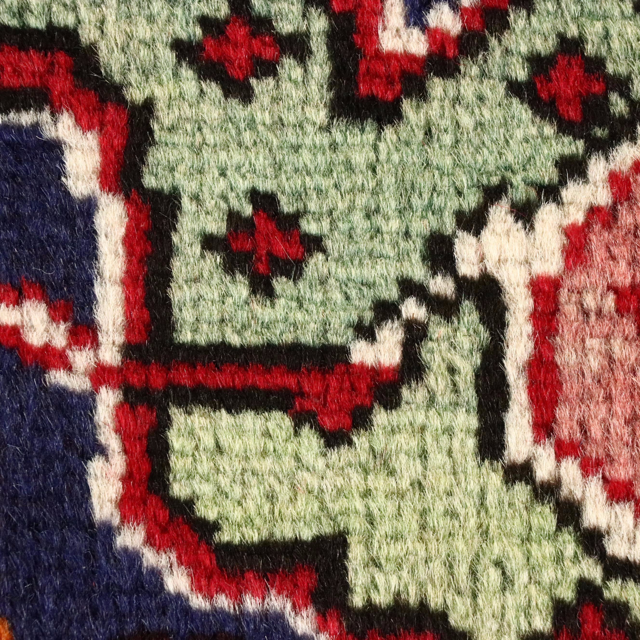 7'11 x 11'3 Hand-Knotted Indo-Persian Heriz Area Rug