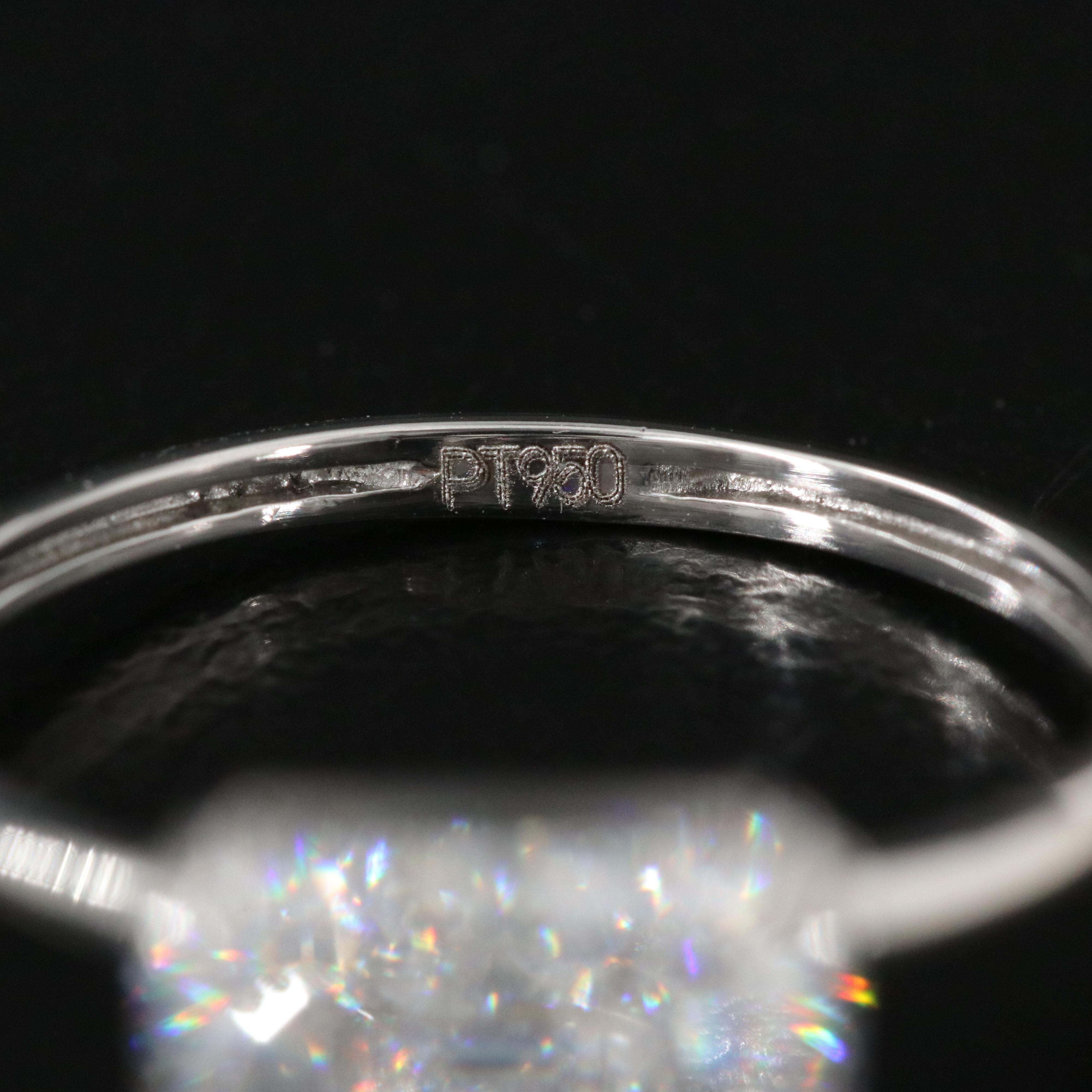 Platinum 4.55 CT Lab Grown Diamond Ring with IGI Report