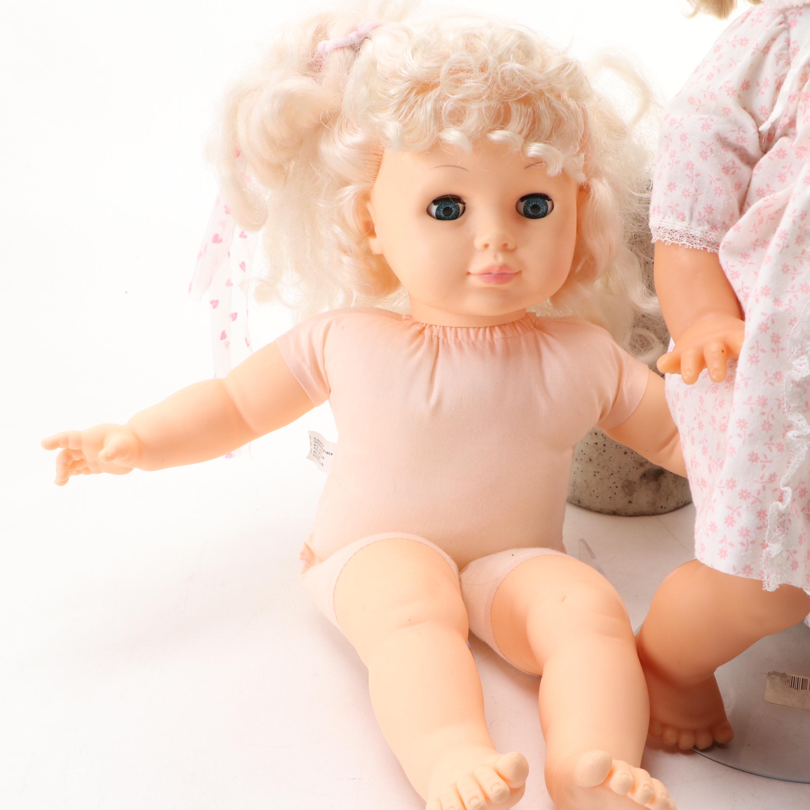 Rich by Nina Porcelain Doll with Balica Dolls and Other Baby Dolls, 1999