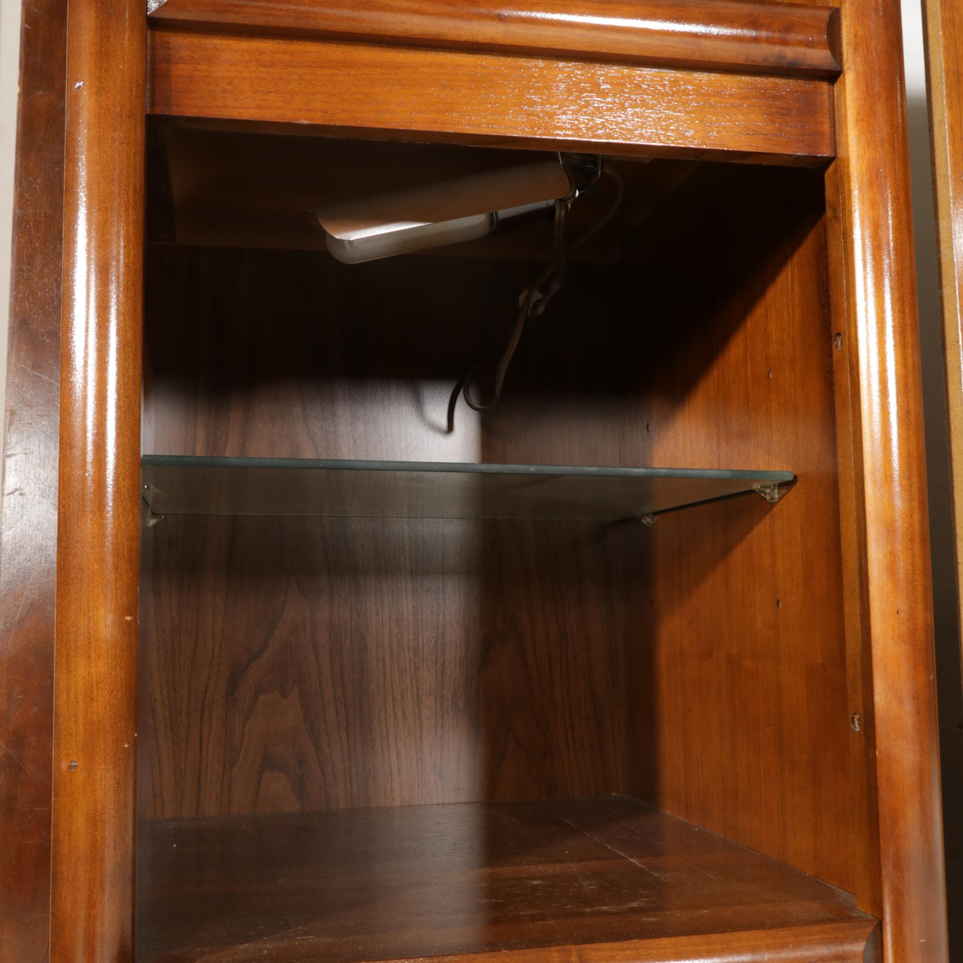 Bassett Mid Century Modern Walnut Wall Shelf Unit