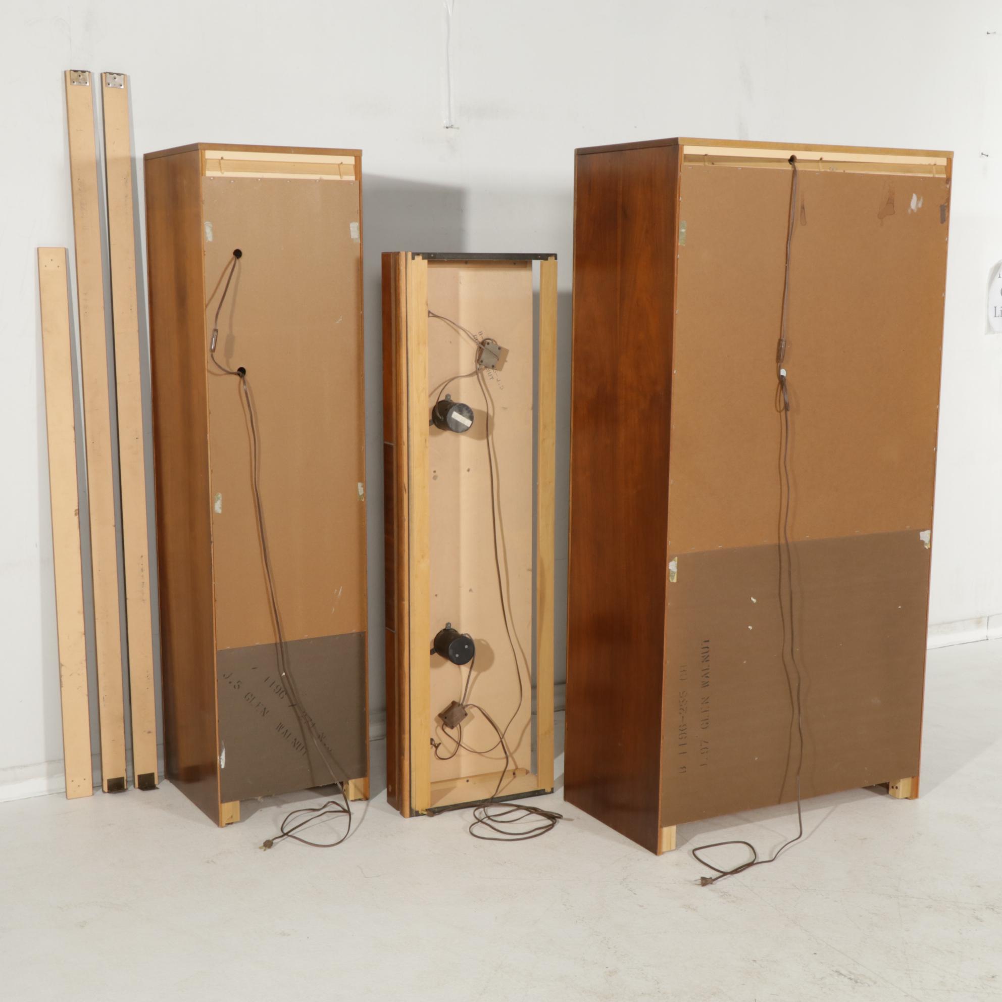 Bassett Mid Century Modern Walnut Wall Shelf Unit