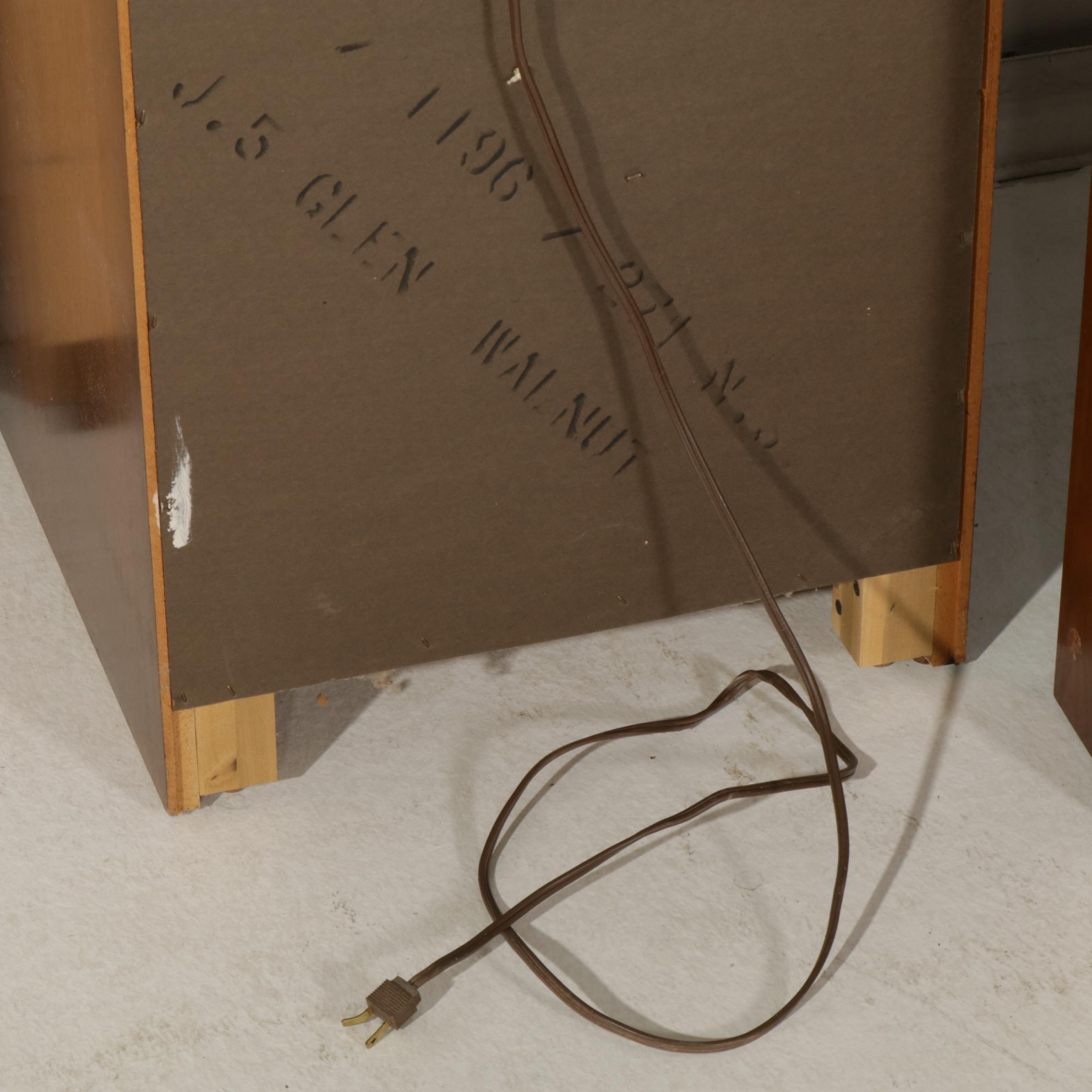 Bassett Mid Century Modern Walnut Wall Shelf Unit