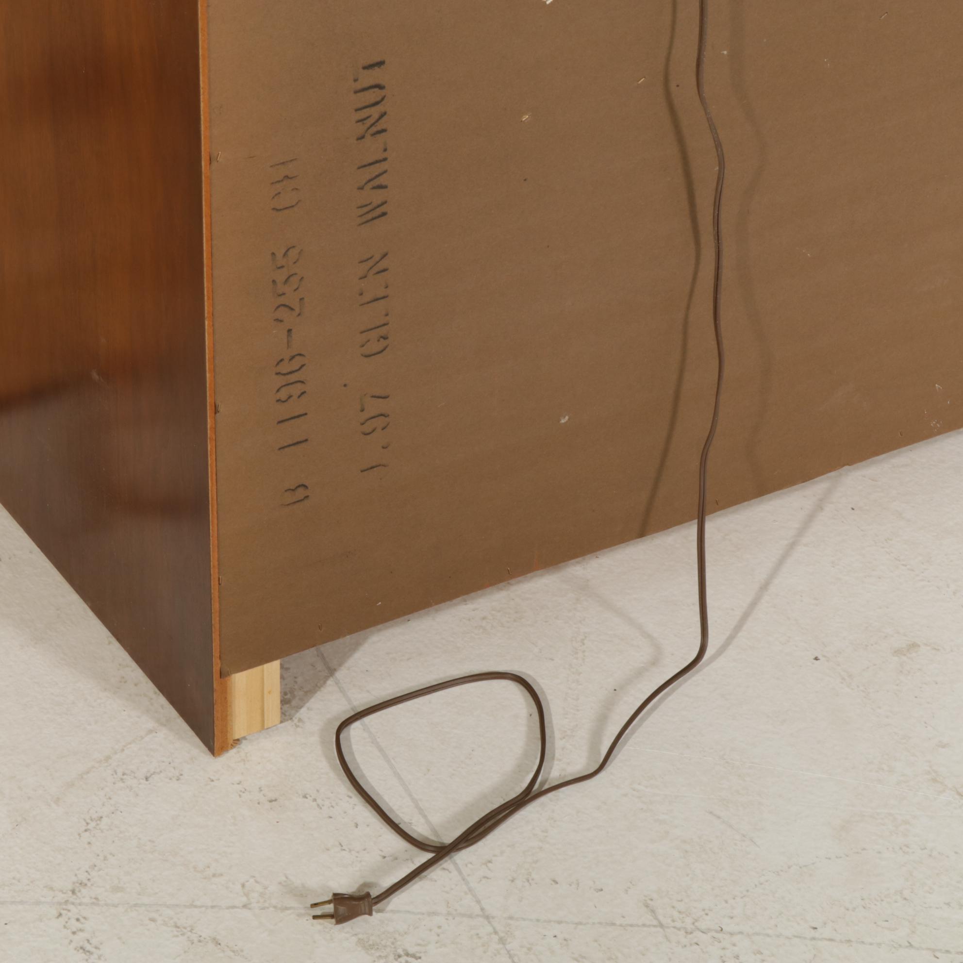 Bassett Mid Century Modern Walnut Wall Shelf Unit