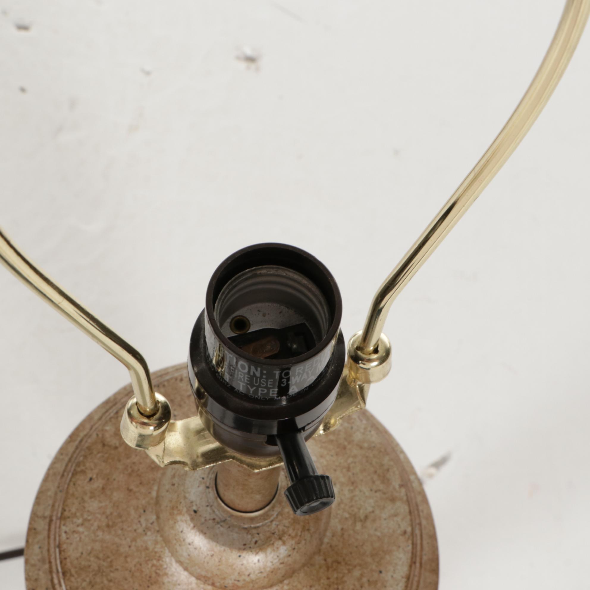 Neoclassical Style Vase Shaped Table Lamps with Square Shades, 21st Century