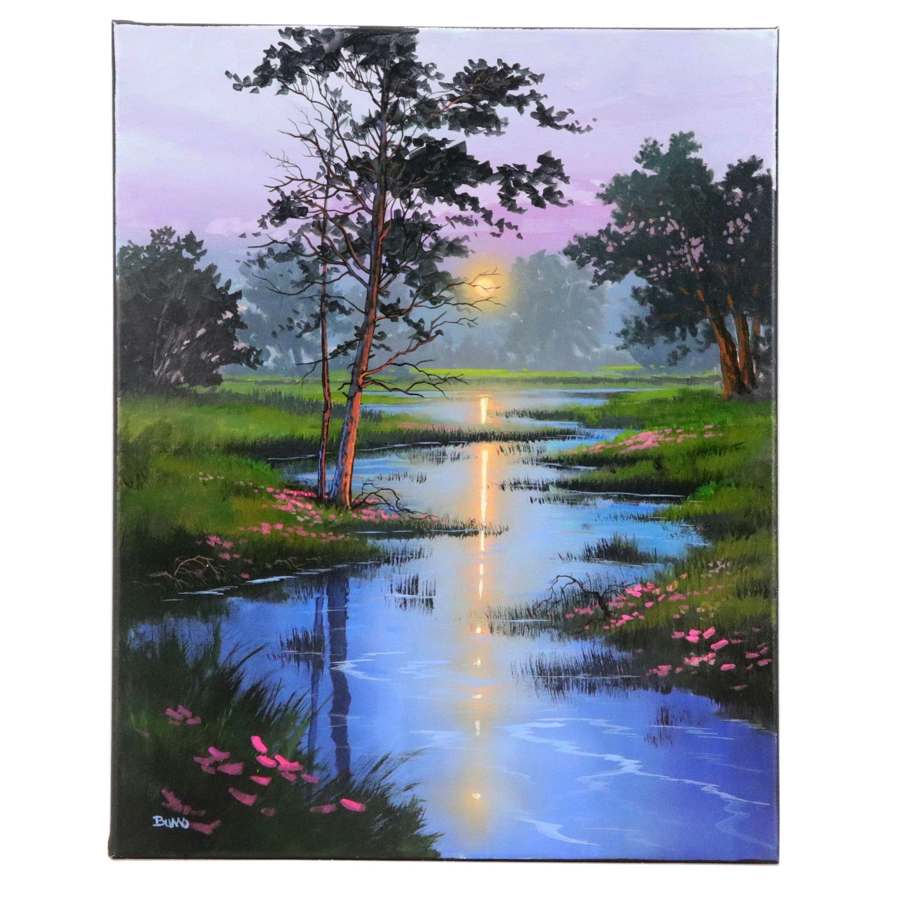 Douglas “Bumo” Johnpeer Landscape Oil Painting, 2025