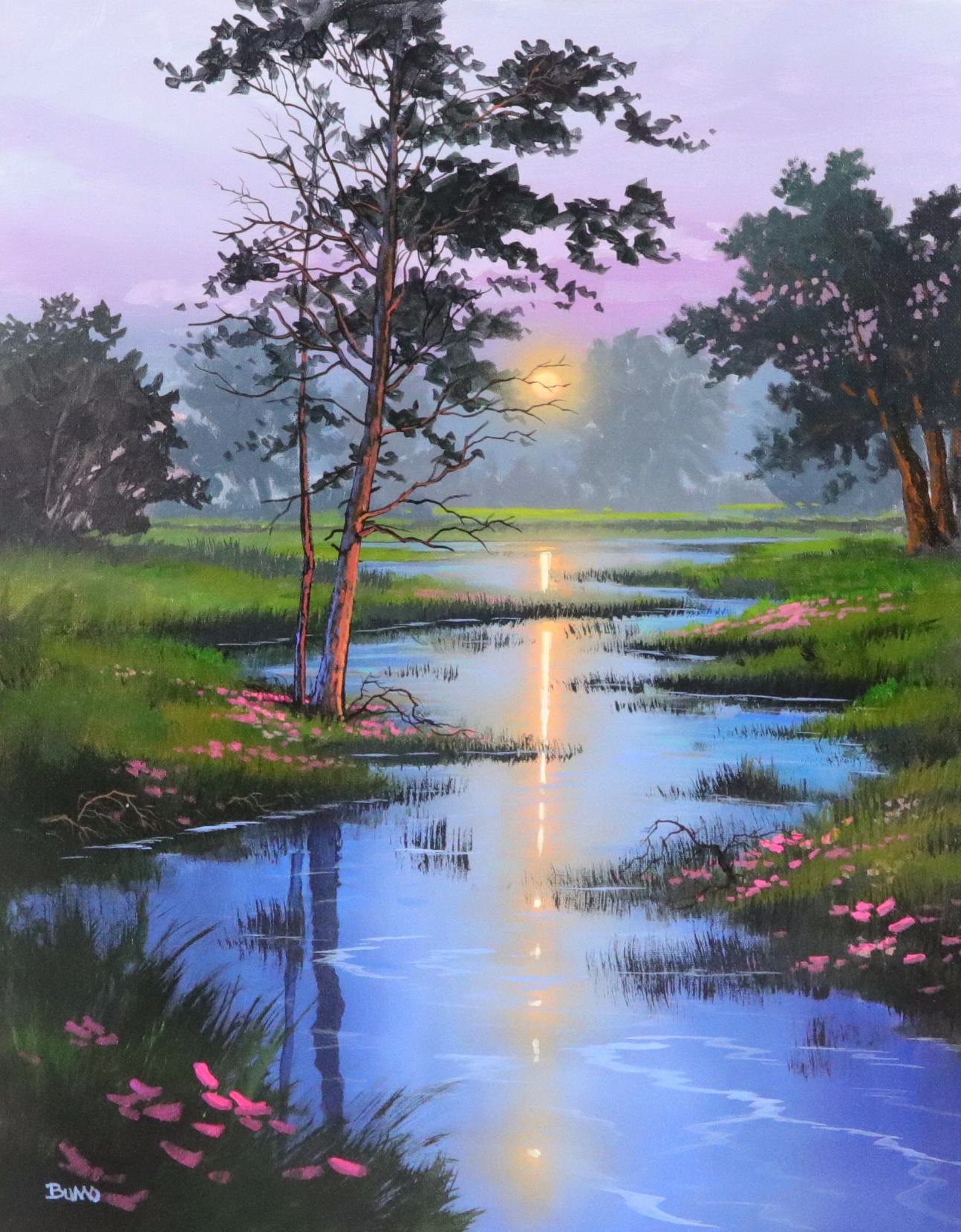 Douglas “Bumo” Johnpeer Landscape Oil Painting, 2025