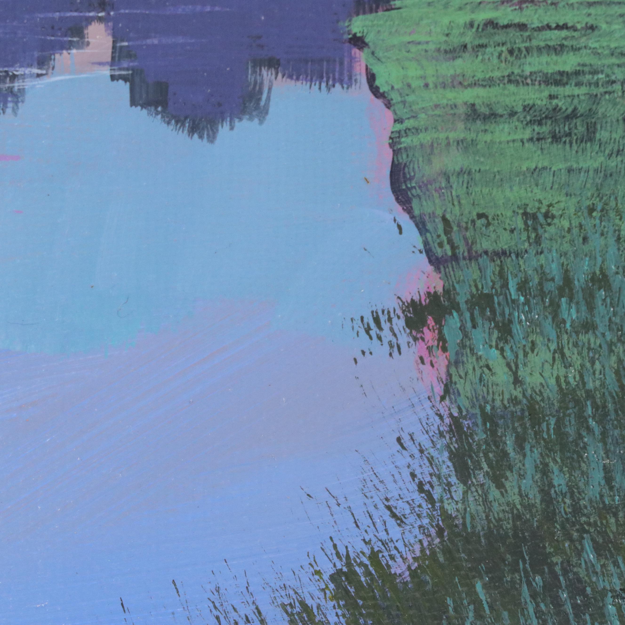 Douglas “Bumo” Johnpeer Nocturne Landscape Oil Painting, 2025