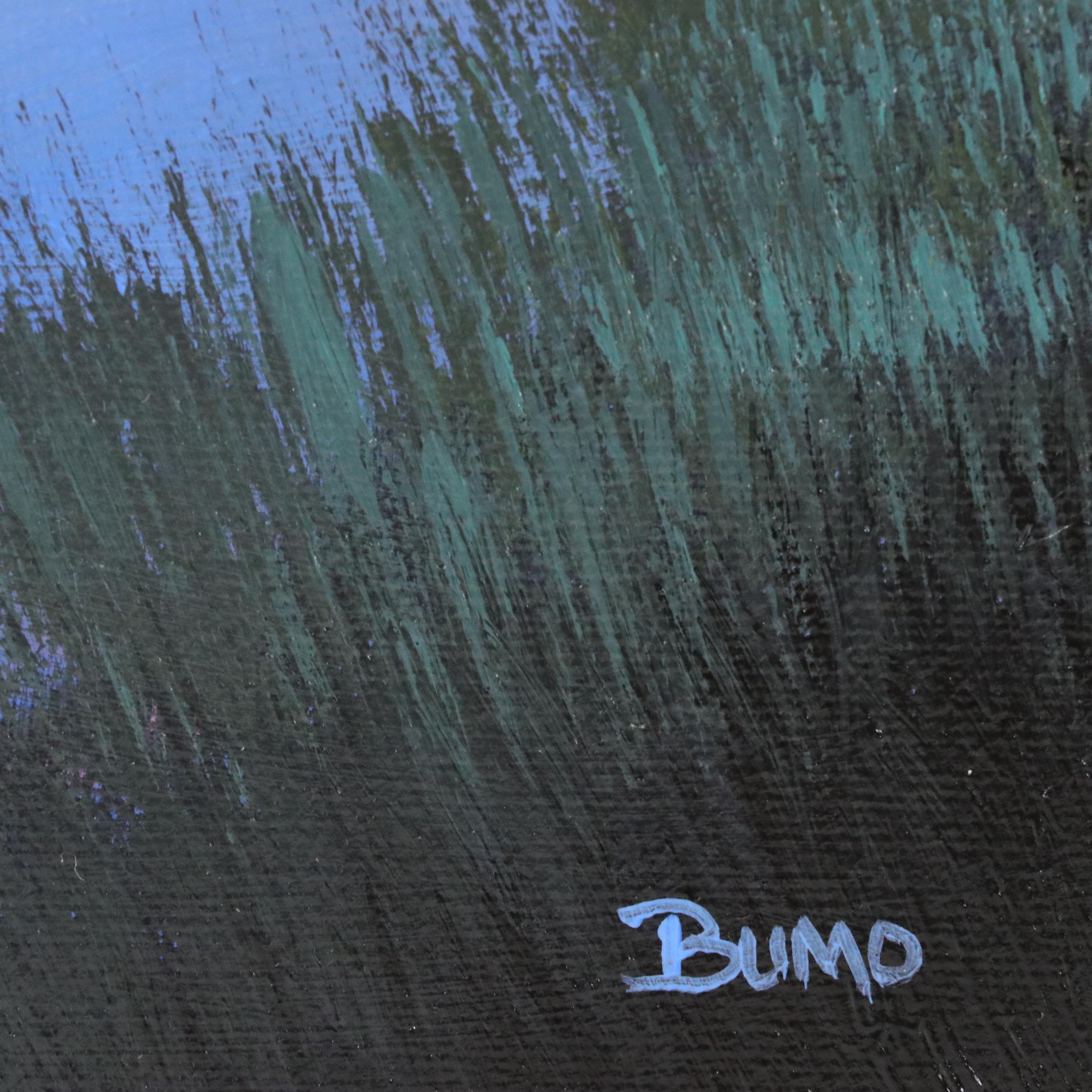 Douglas “Bumo” Johnpeer Nocturne Landscape Oil Painting, 2025