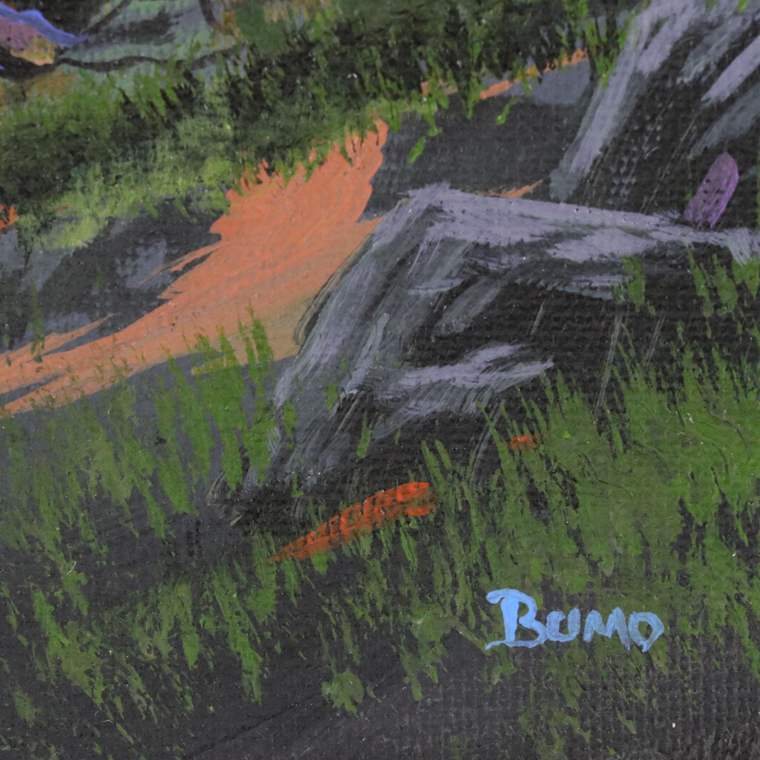 Douglas “Bumo” Johnpeer Sunset Landscape Oil Painting, 2025