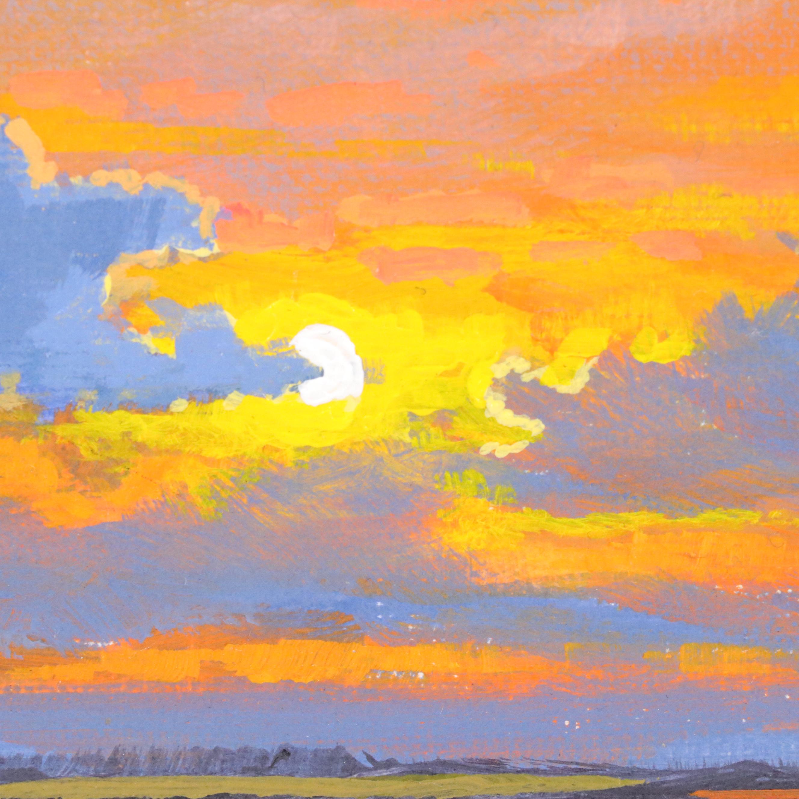 Douglas “Bumo” Johnpeer Sunset Landscape Oil Painting, 2025