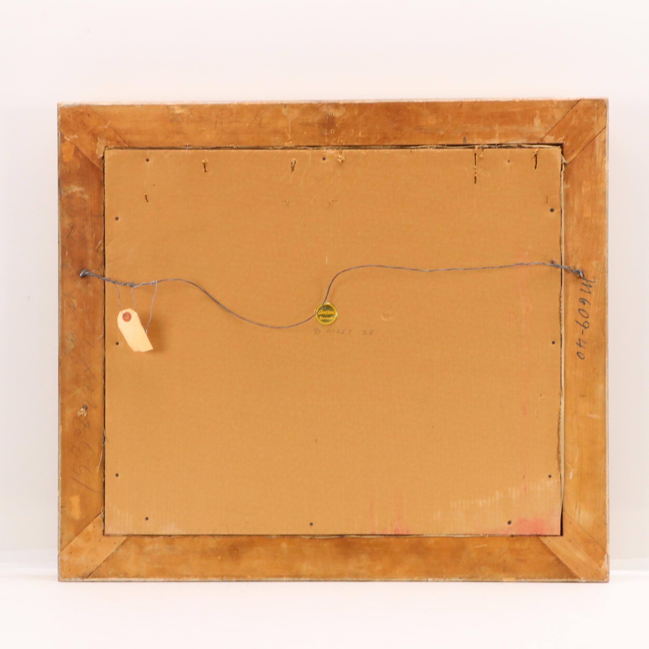 Frederick D. Ogden Oil Painting with Snowy Landscape, 20th Century