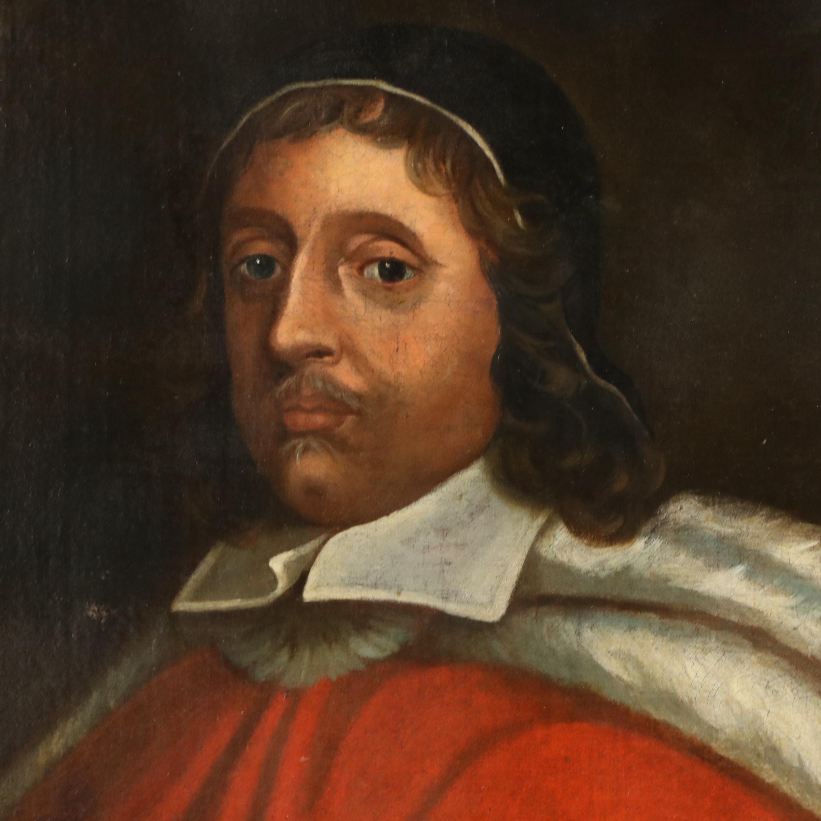 Oil Painting of English Mid-17th Century Chief Justice of the King's Bench