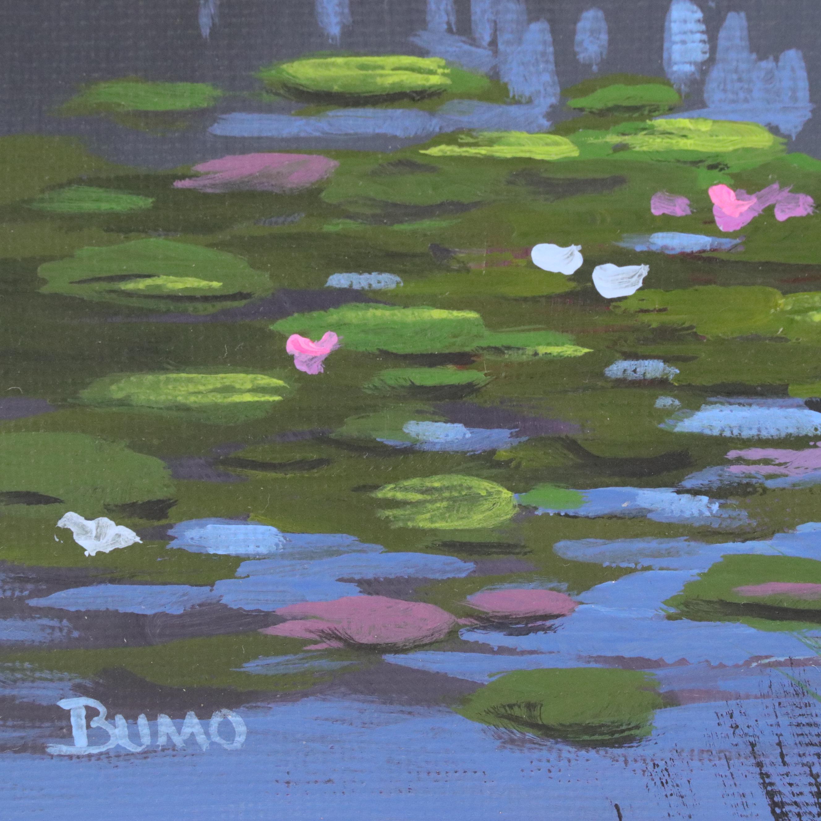 Douglas “Bumo” Johnpeer Pond Landscape Oil Painting, 2025