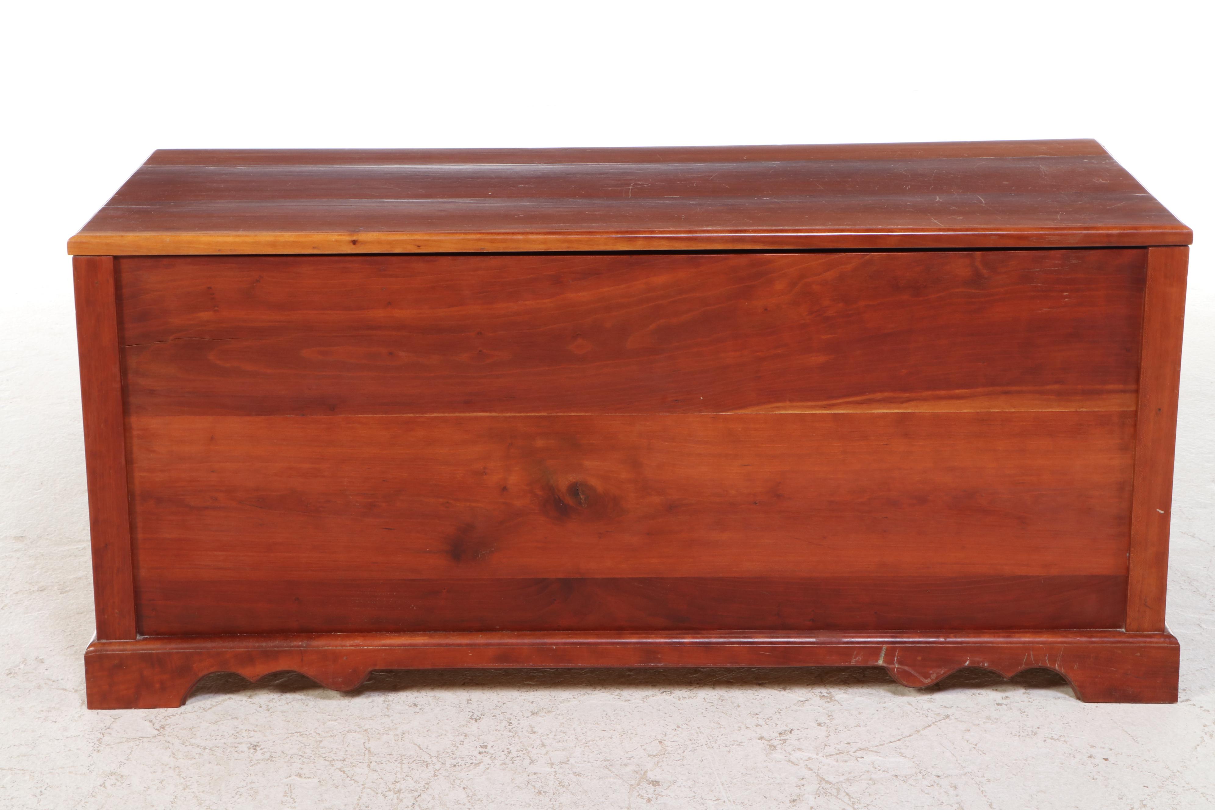 Federal Style Cherrywood Bench-Made Blanket Chest, Late 20th Century