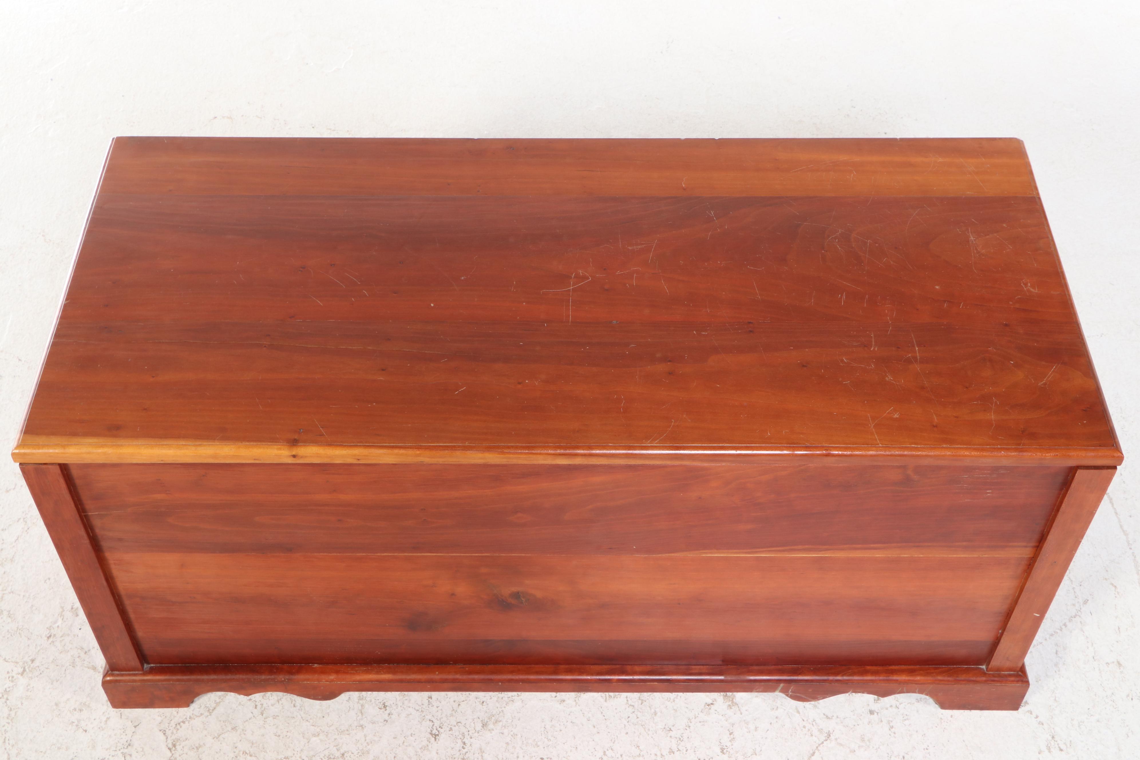 Federal Style Cherrywood Bench-Made Blanket Chest, Late 20th Century