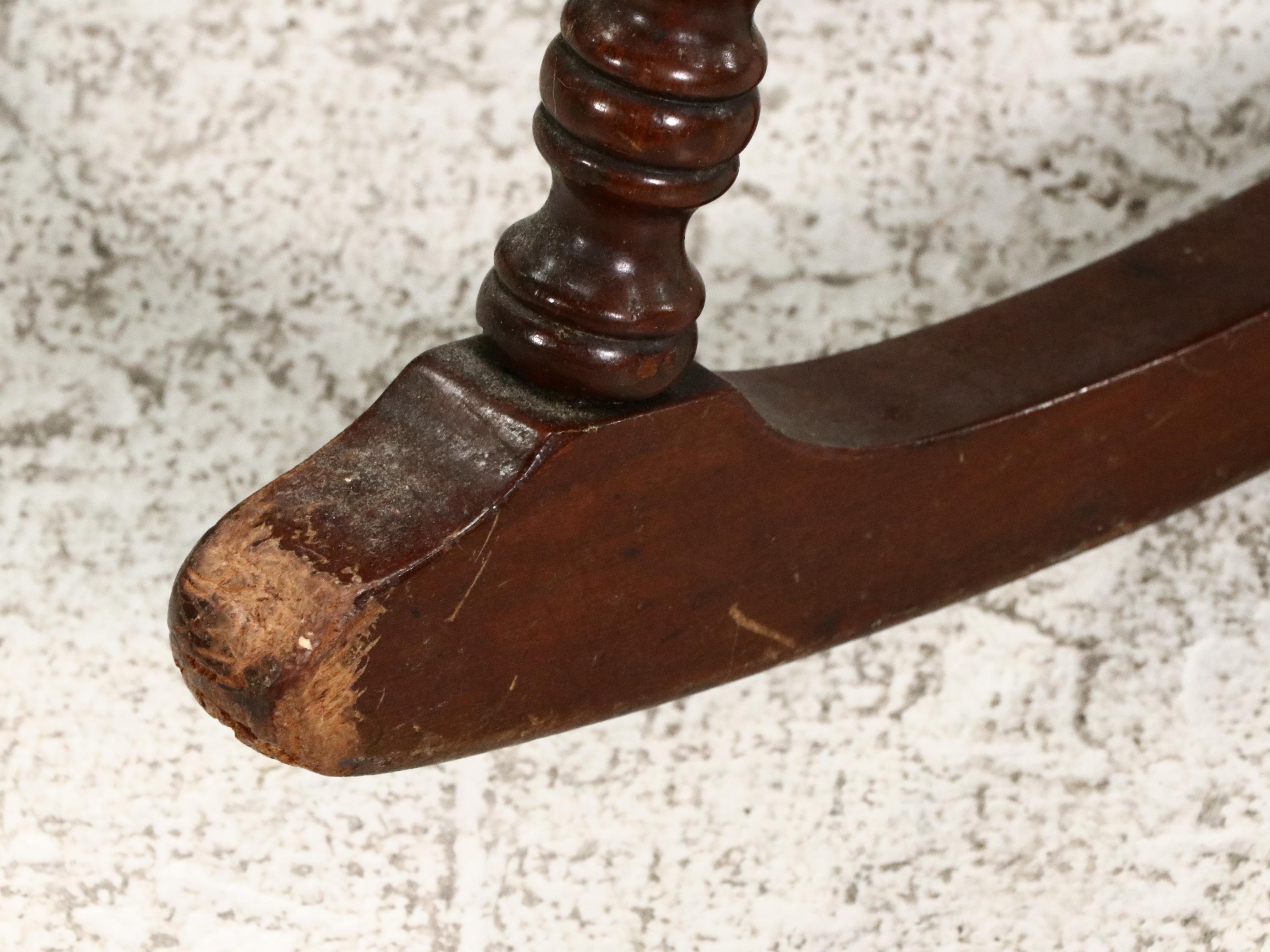 Gothic Style Carved Mahogany Rocking Chair, Manner of R. J. Horner