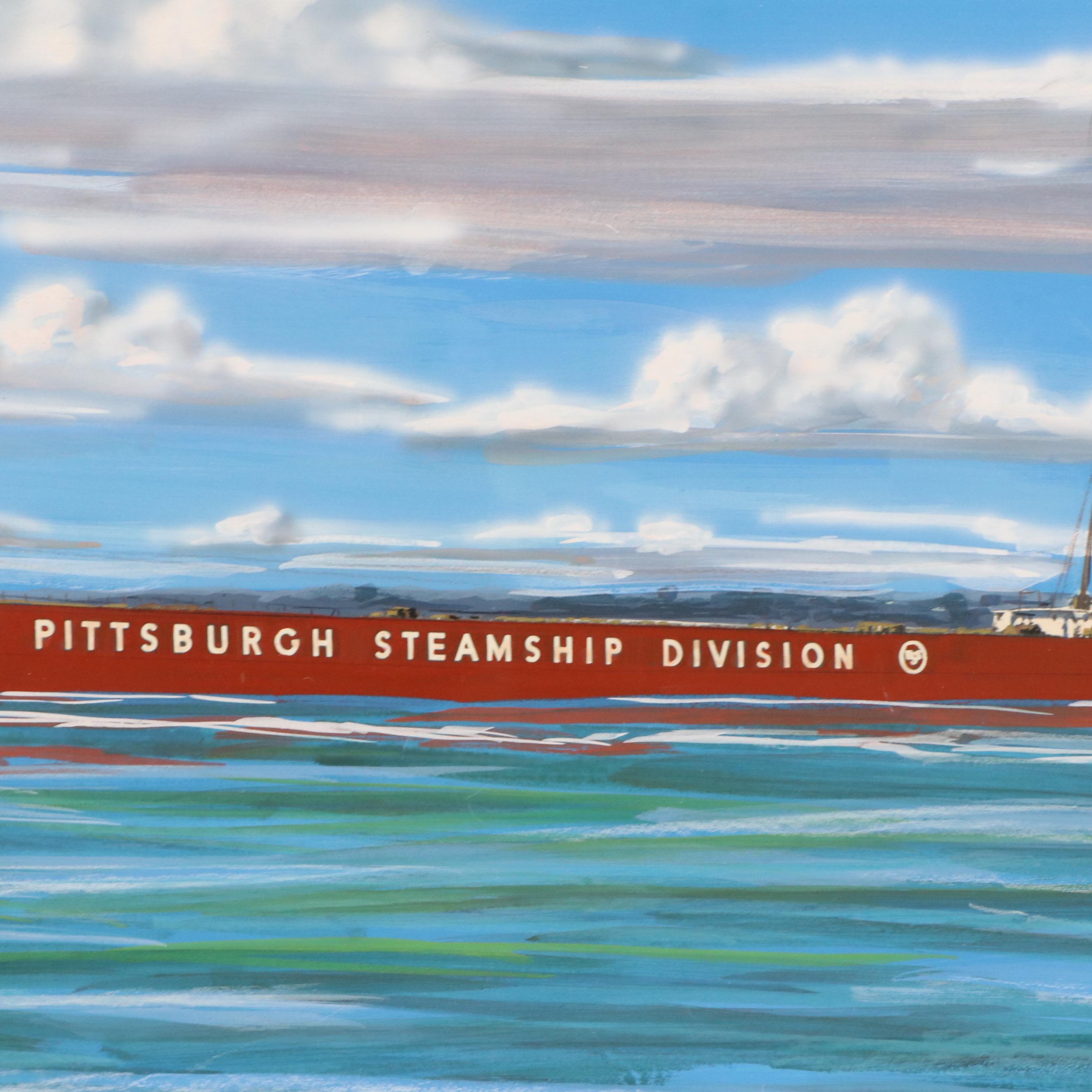 "Eugene W. Pargny Pittsburgh Steamship Division" Multimedia Painting