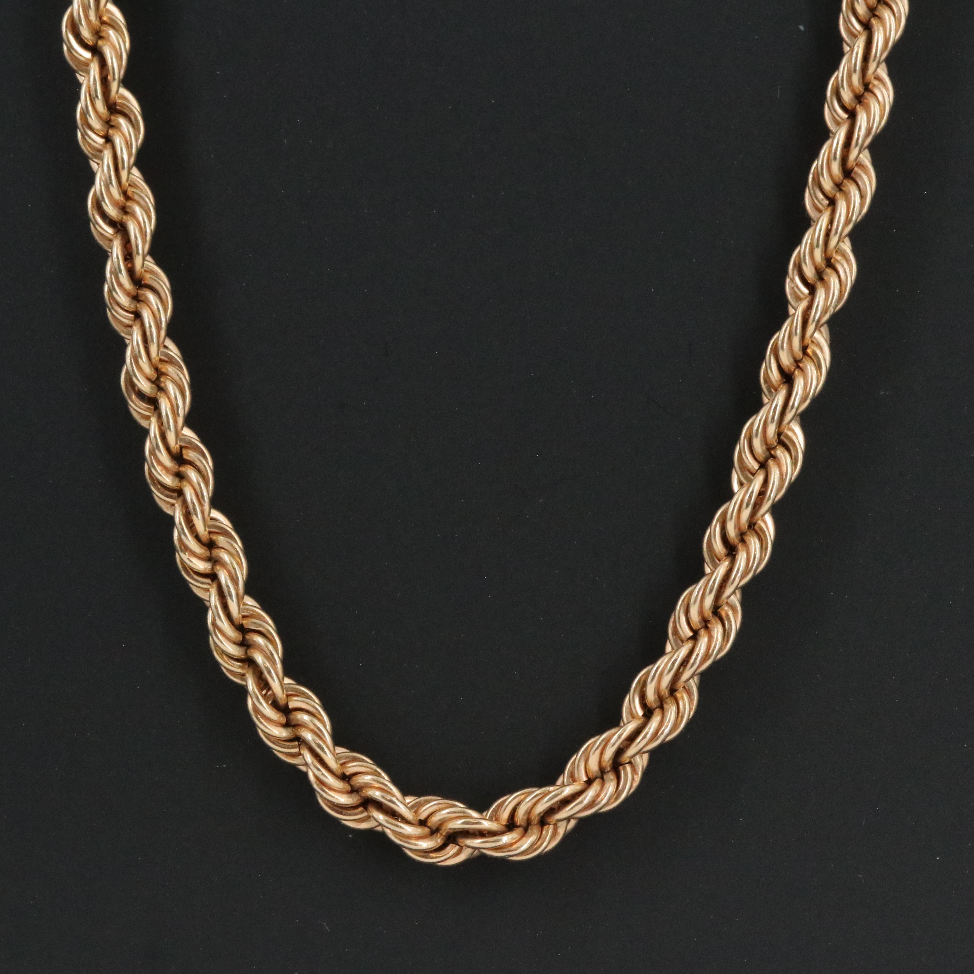 14K Braided Rope Necklace