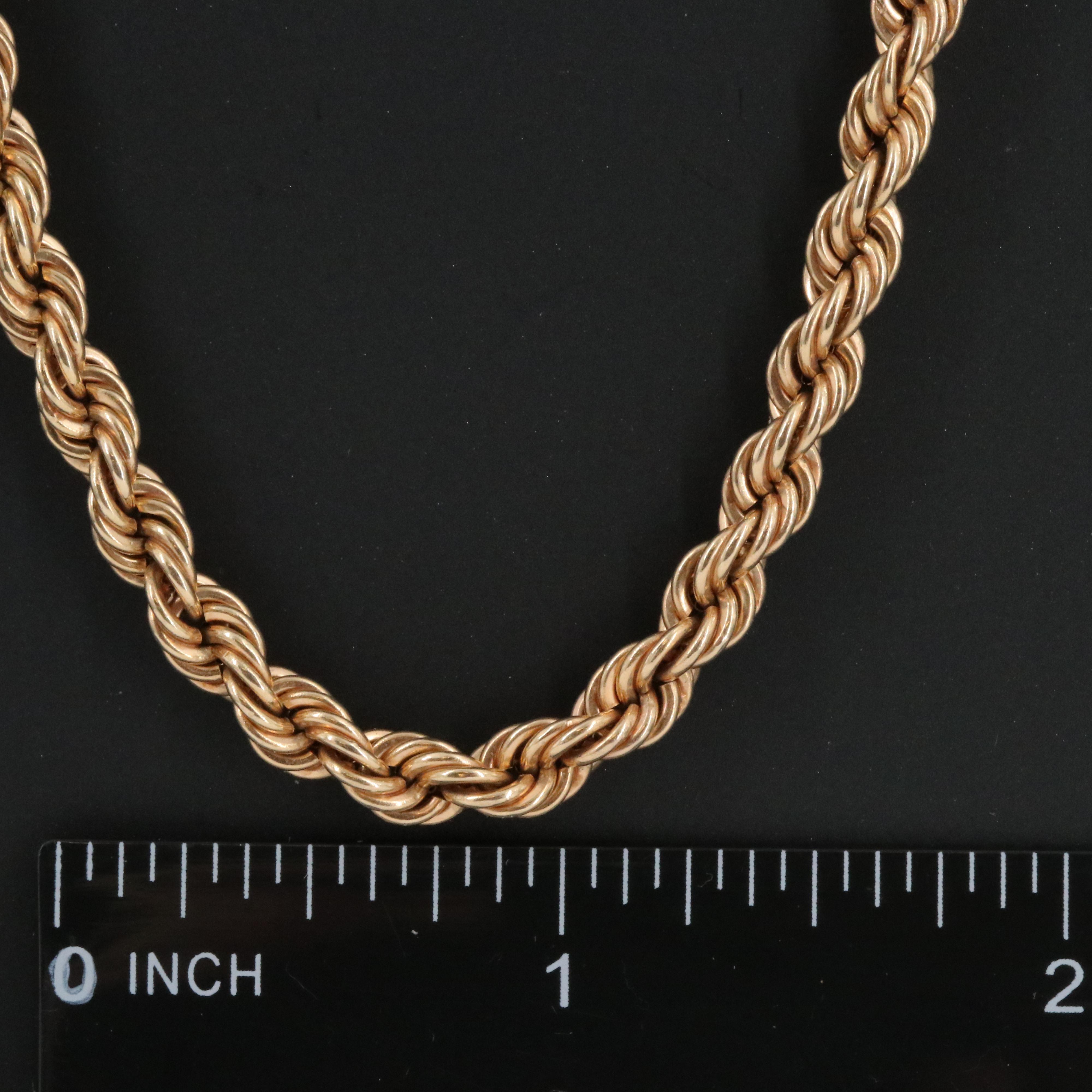 14K Braided Rope Necklace