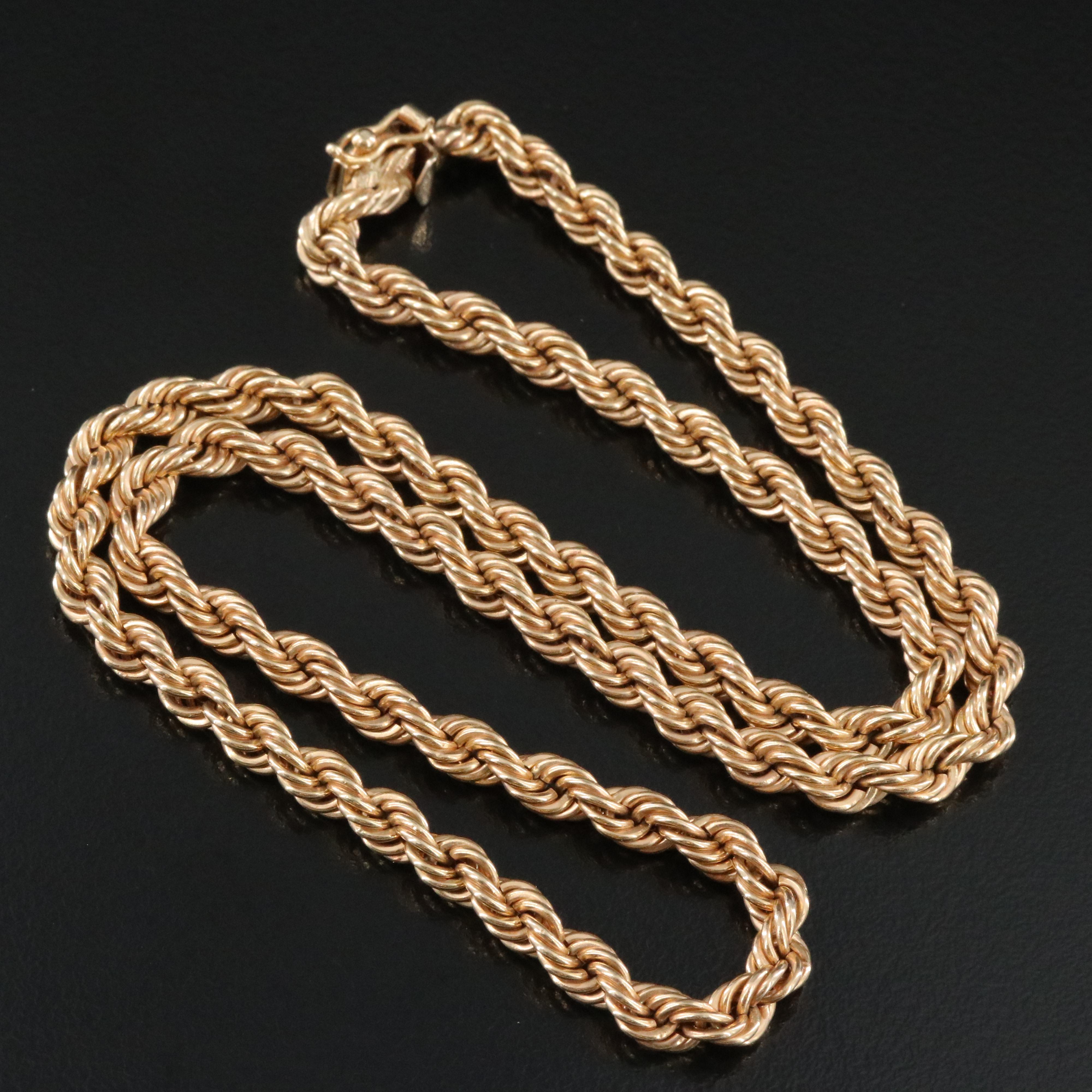 14K Braided Rope Necklace